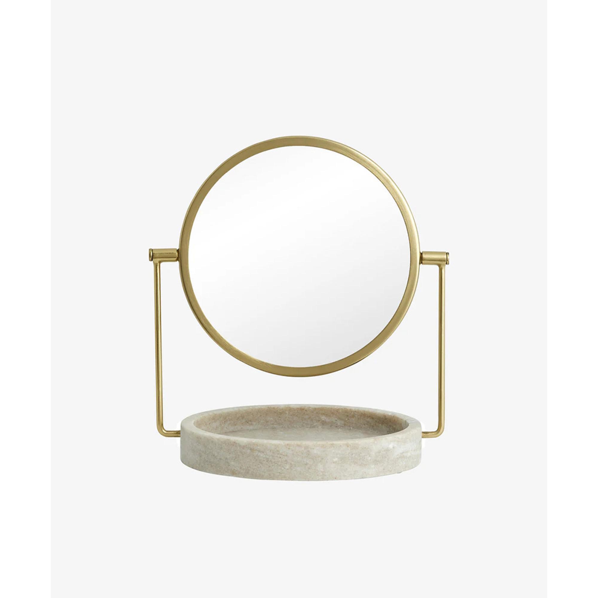 Haja Mirror - Gold - Metal - 25.5cm x 28cm