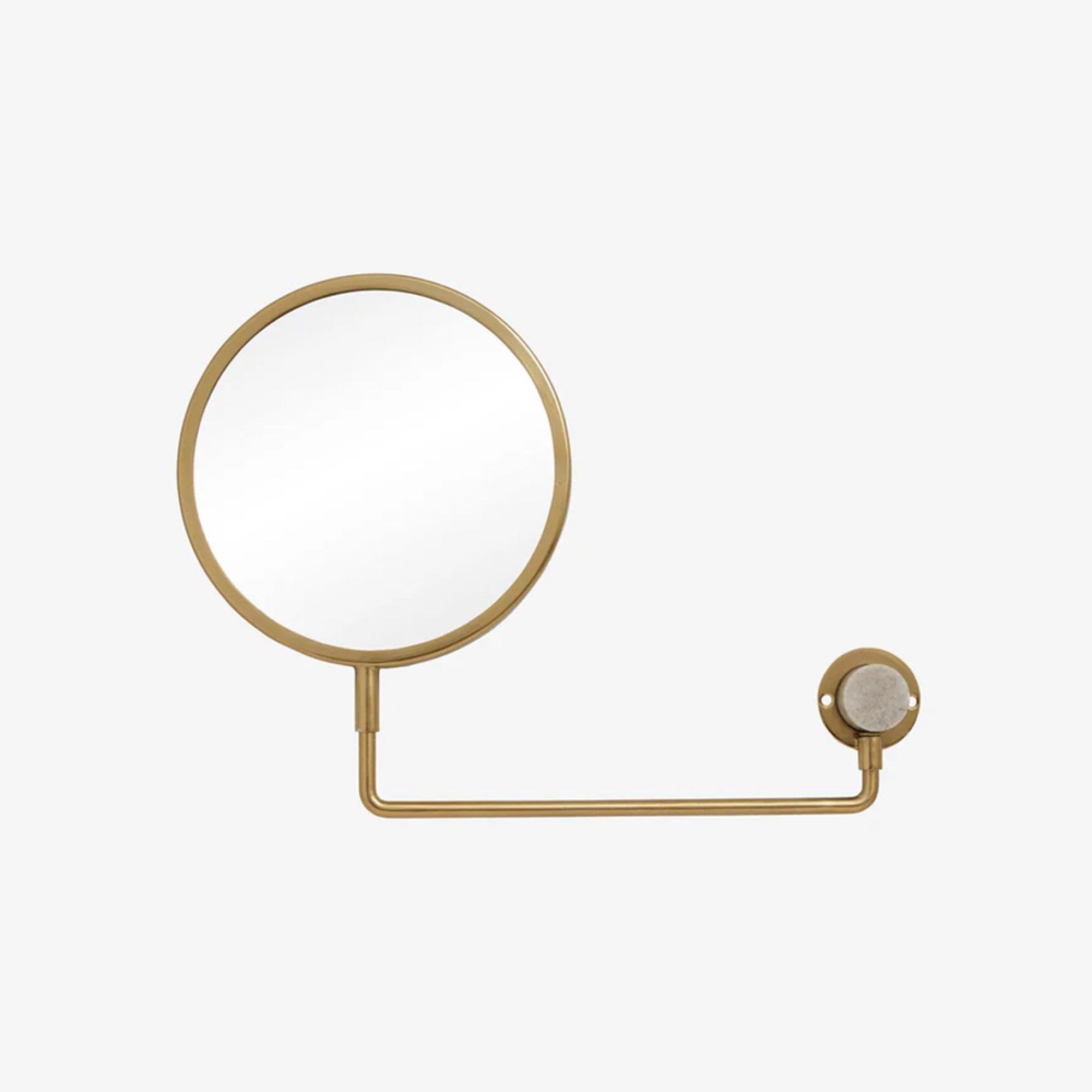 Tesia Wall Mirror - Gold - Metal - 39cm x 27cm