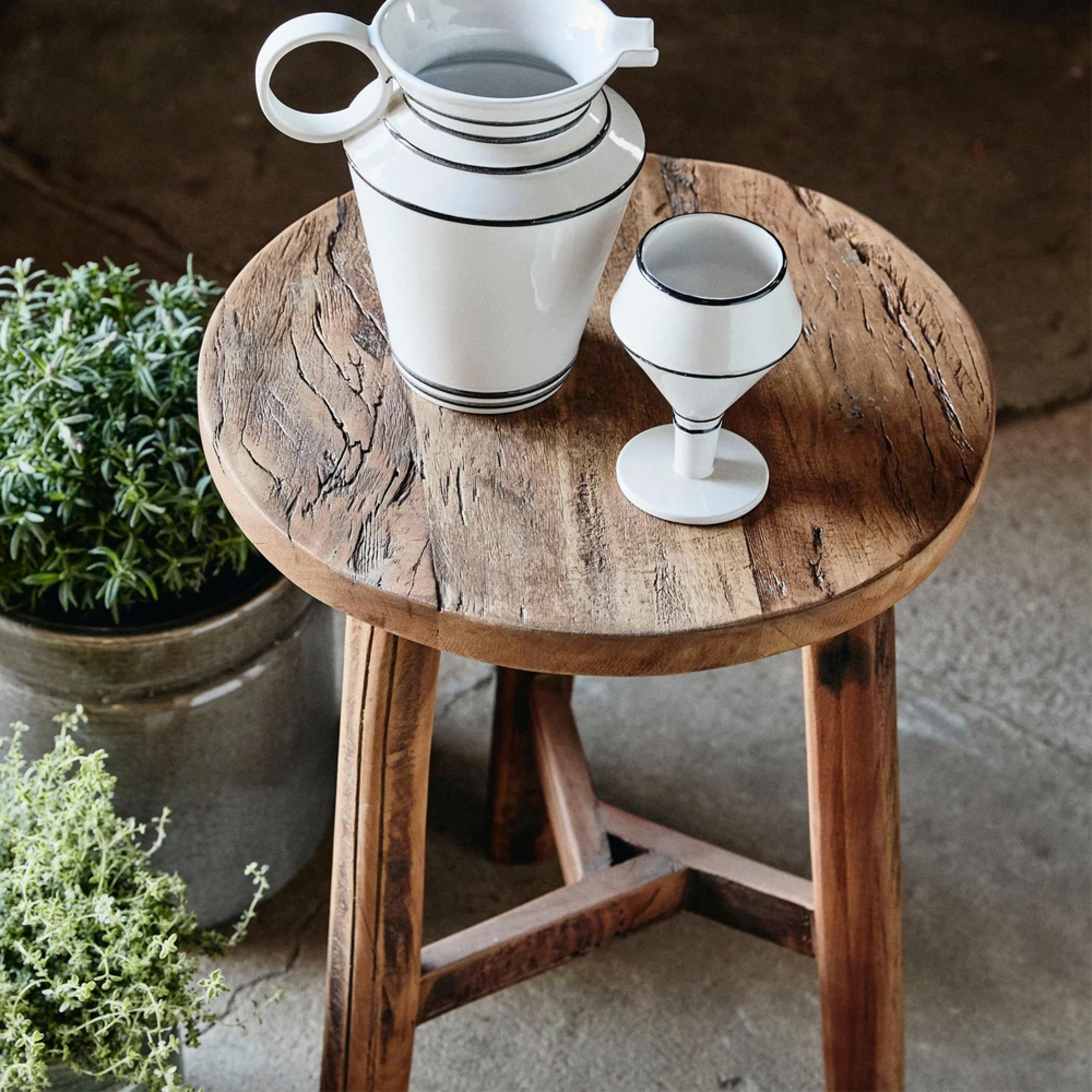 Molopo Stool - Round - Reclaimed Wood