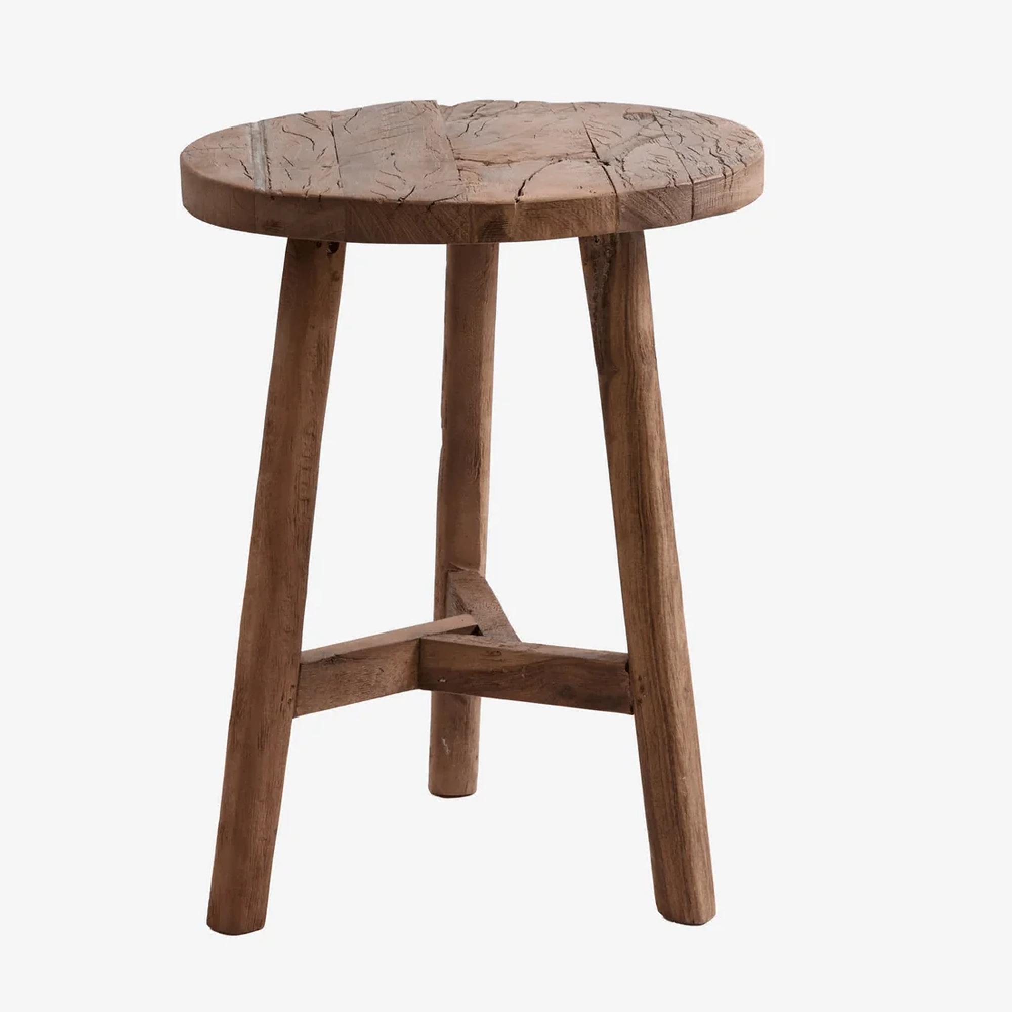 Molopo Stool - Round - Reclaimed Wood