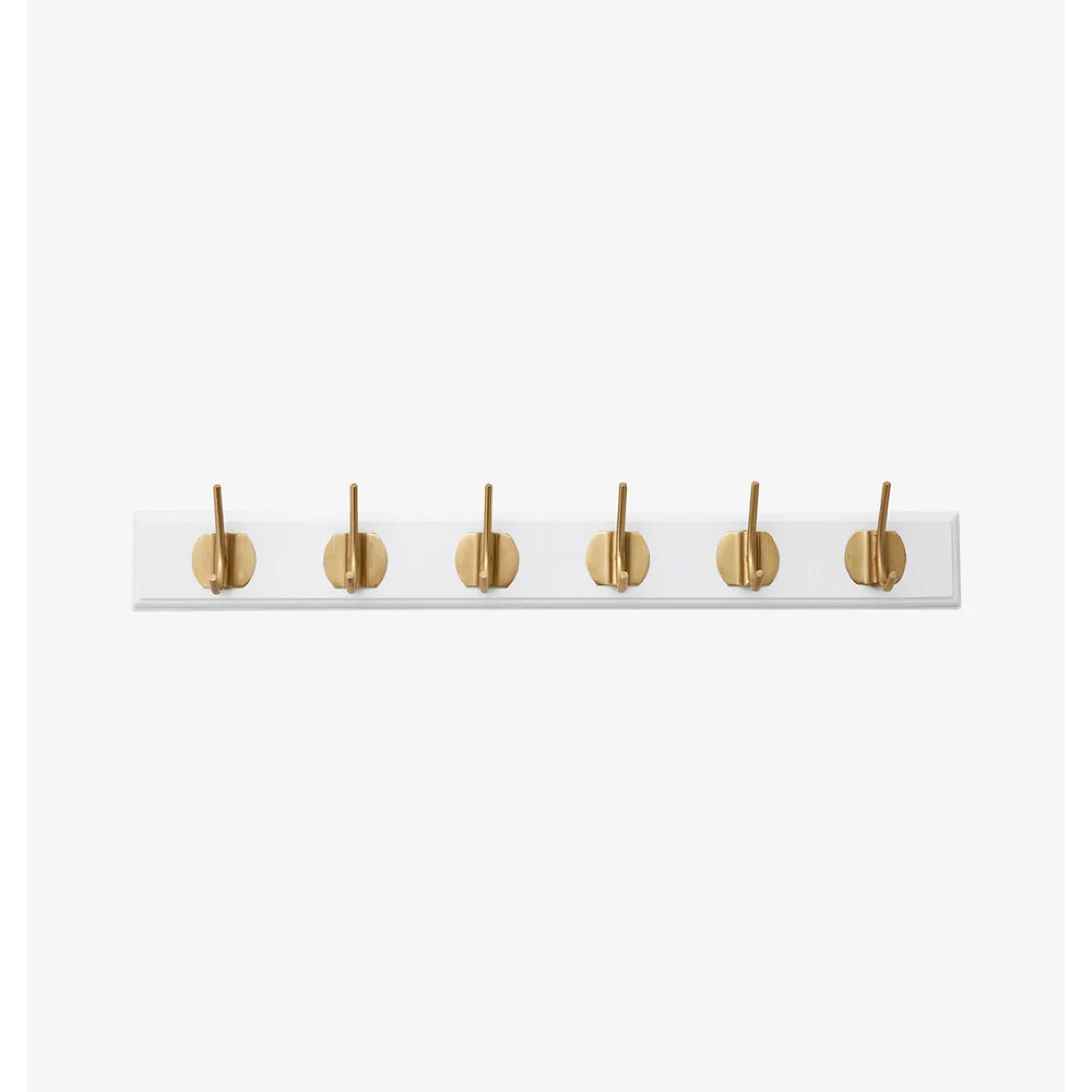 Edgy Coat Rack - 6 Hooks - Matt White