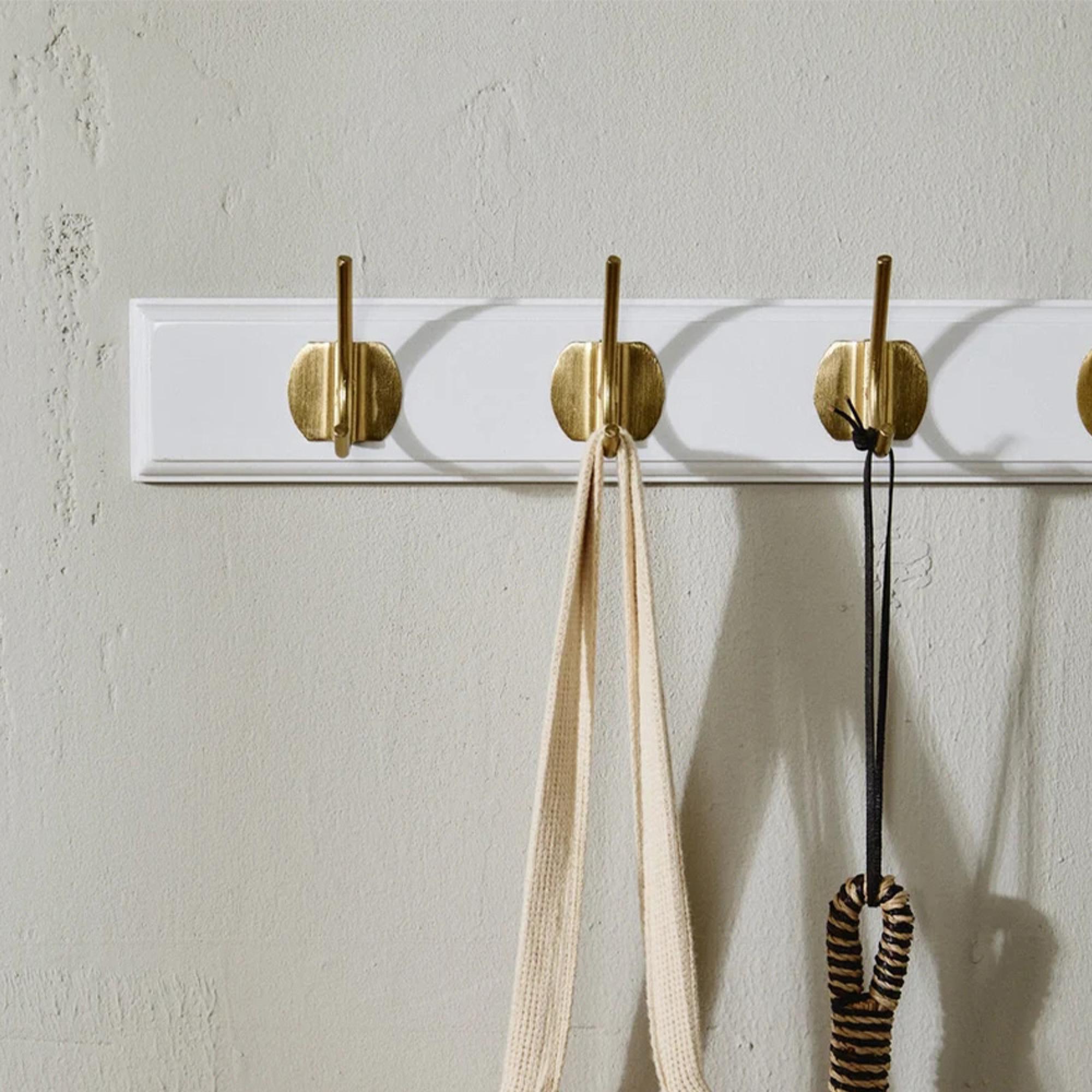 Edgy Coat Rack - 6 Hooks - Matt White