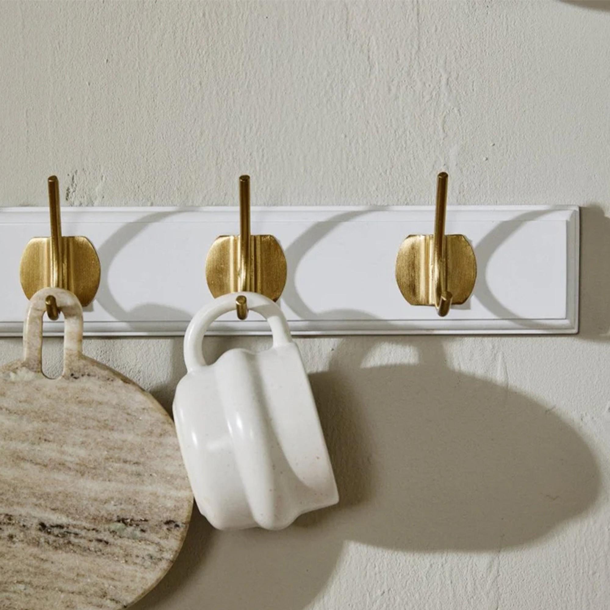 Edgy Coat Rack - 8 Hooks - Matt White