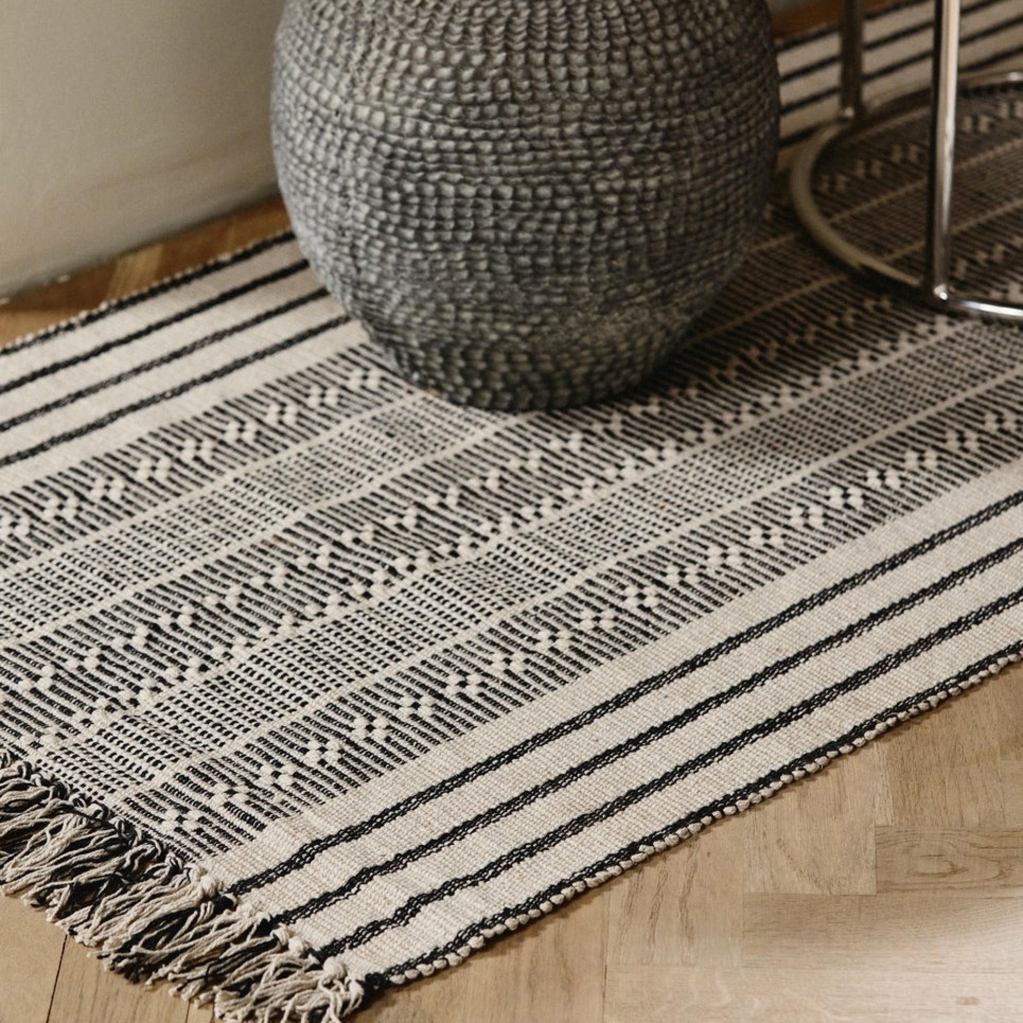 Alice Rug - Black - Set of 4 - 160cm x 70cm