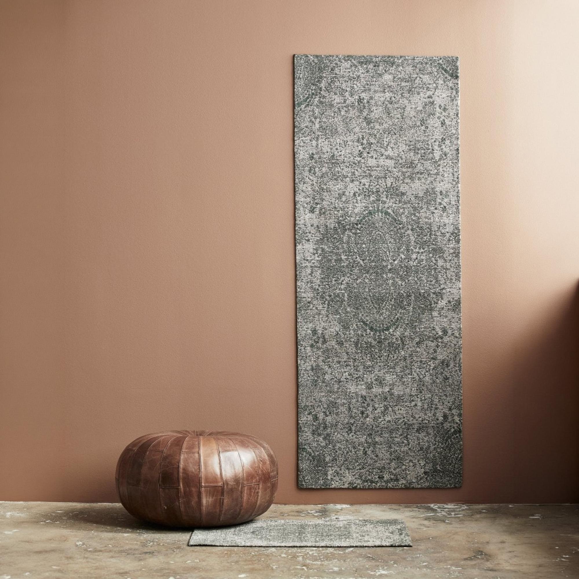 Aria Jacquard Woven Rug - Green - 200cm x 75cm