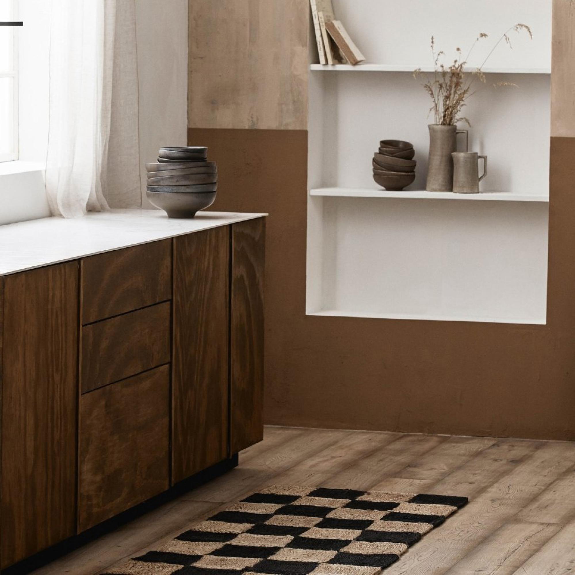 Nanea Rug - Natural & Black - 90cm x 60cm