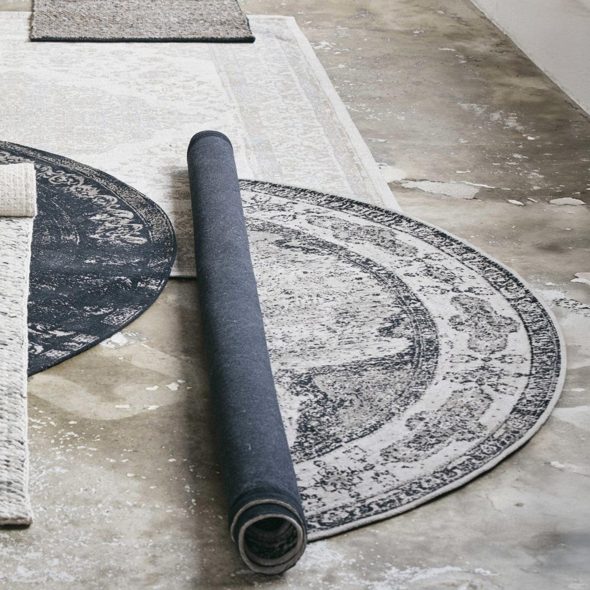 Venus Woven Round Rug - Dusty Grey - 240cm x 240cm