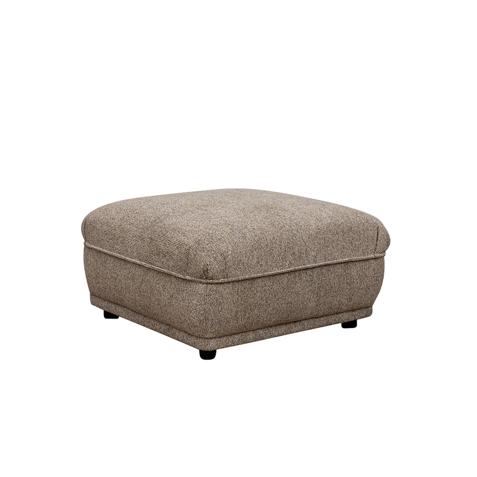 Tamson Footstool - Fabric - Pebble