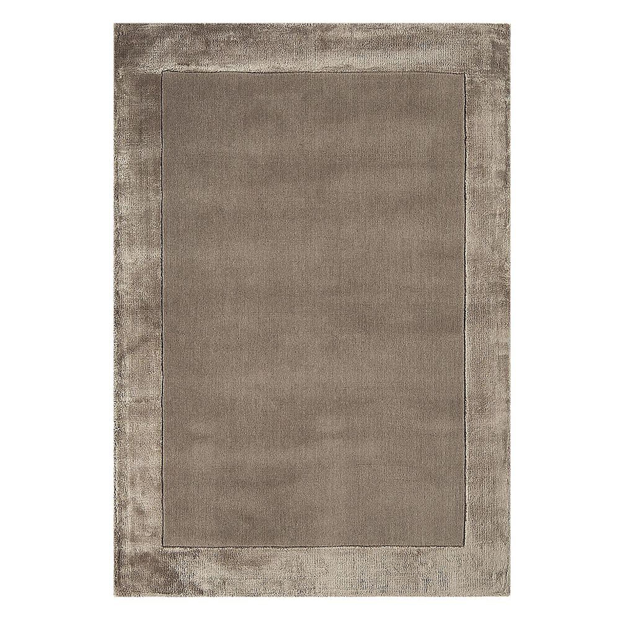Clearance - Contemporary Plain Ascot Rug - 200cm x 290cm - Taupe - FSS17306