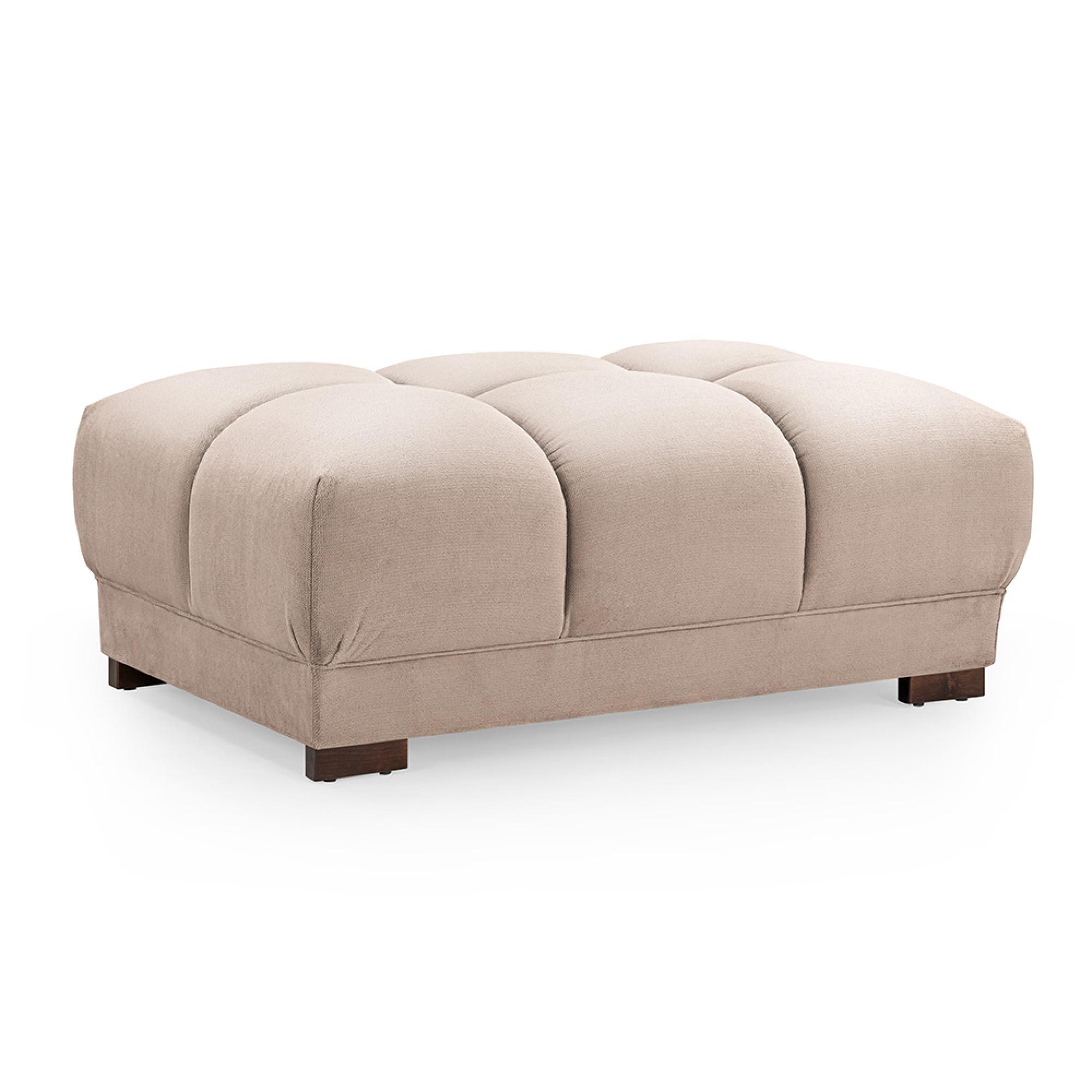 Azzuro Footstool - Mocha Velvet Fabric