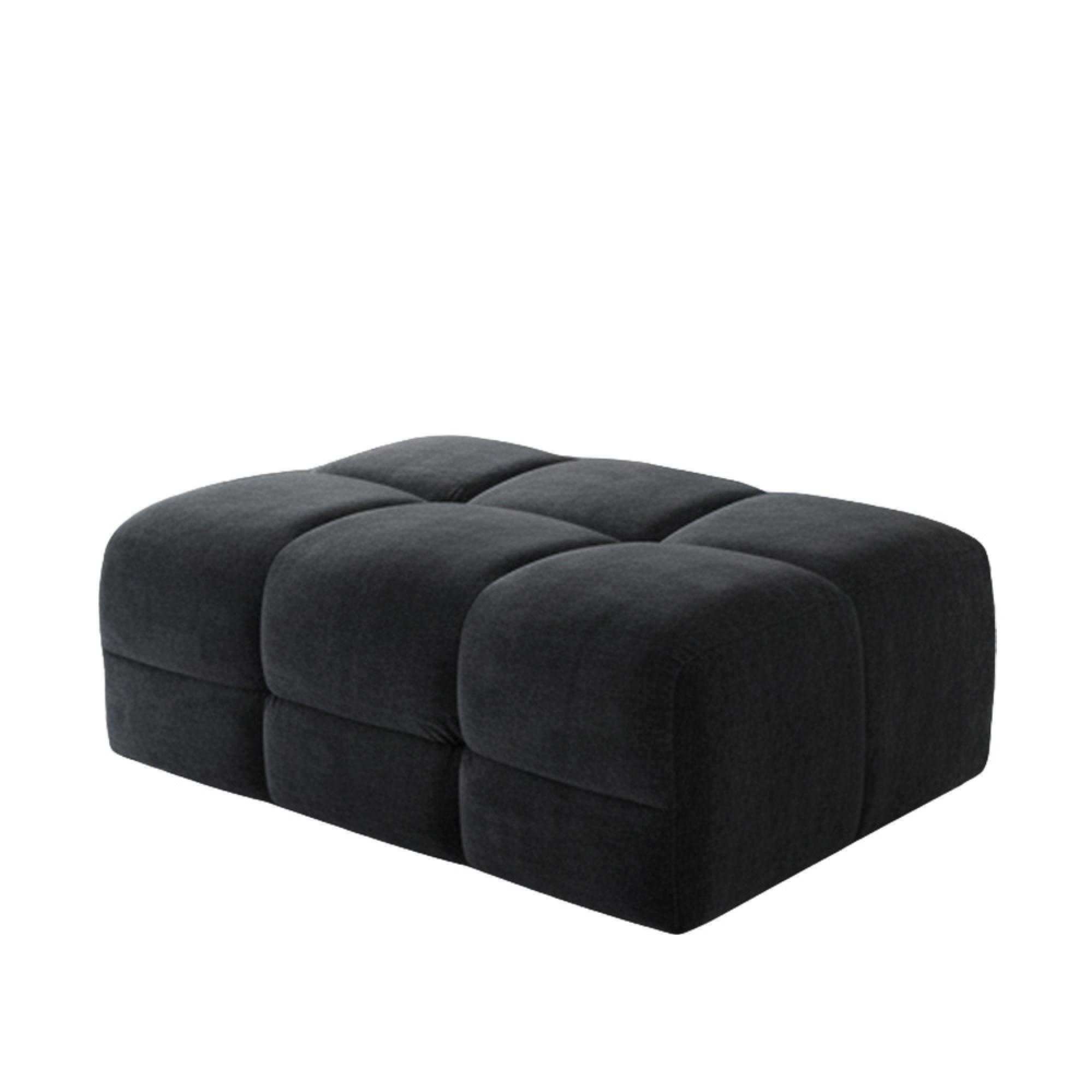 Jacob Footstool - Black Fabric