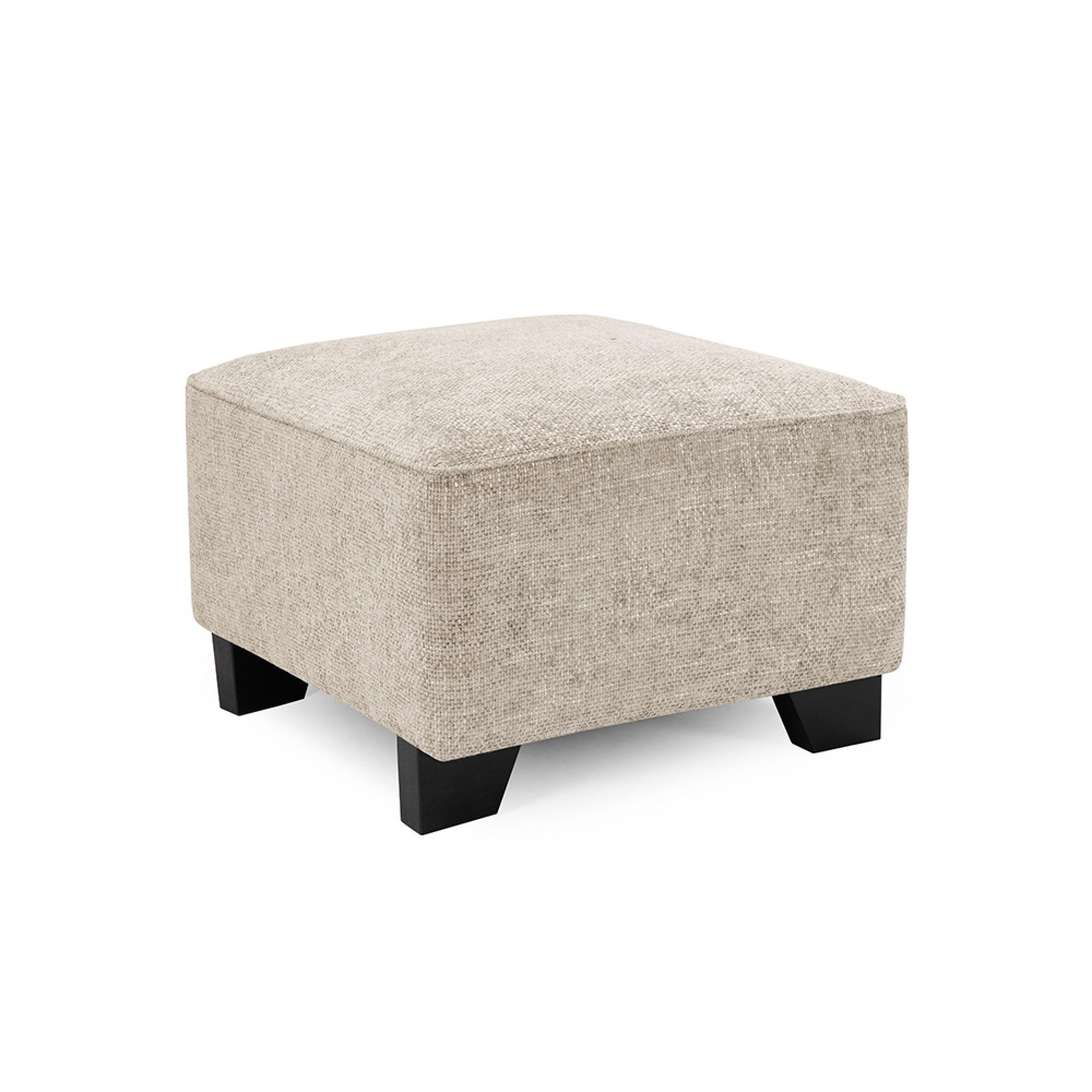 Nebraska Footstool - Beige Fabric