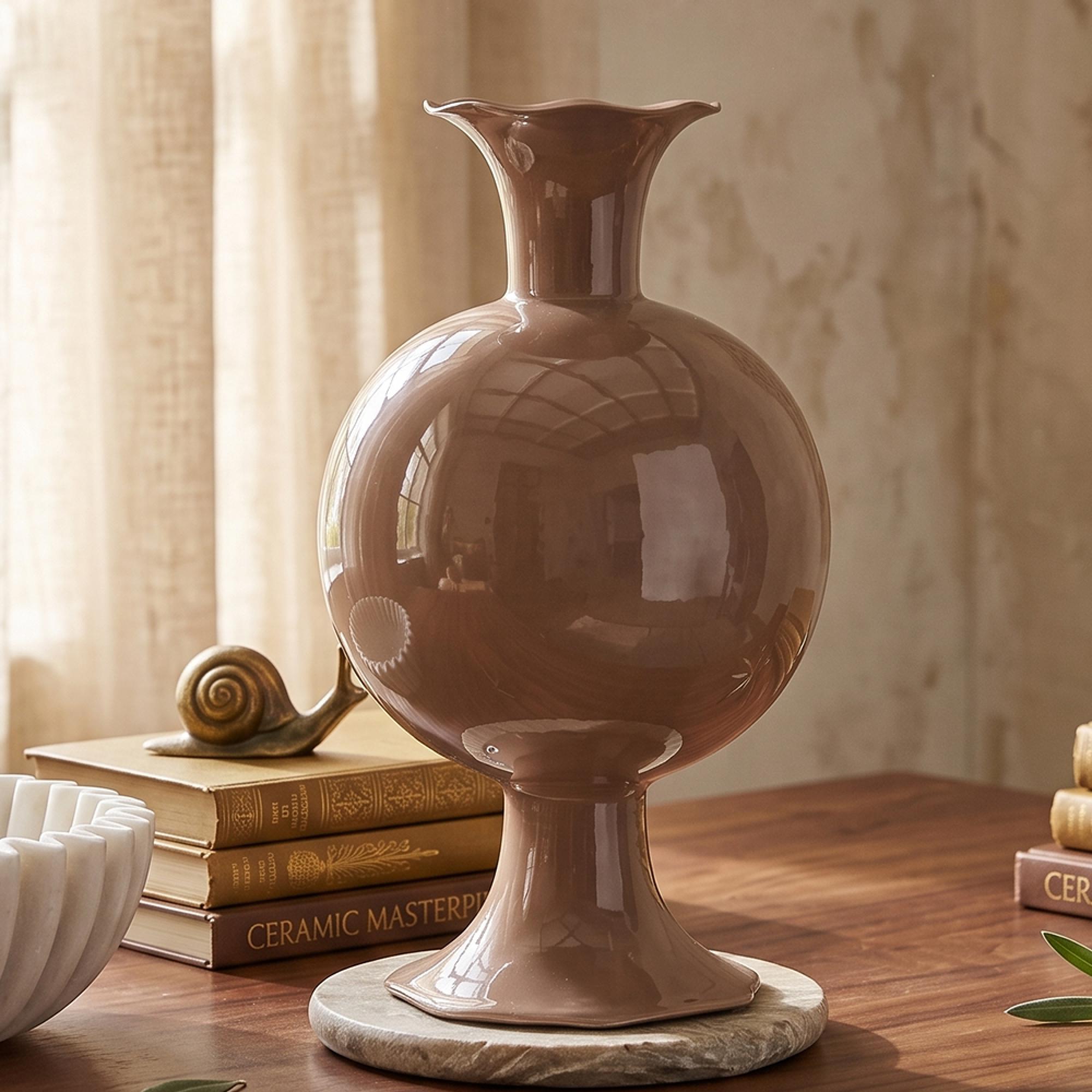 Mochi Vase - Mocha Mousse - Metal