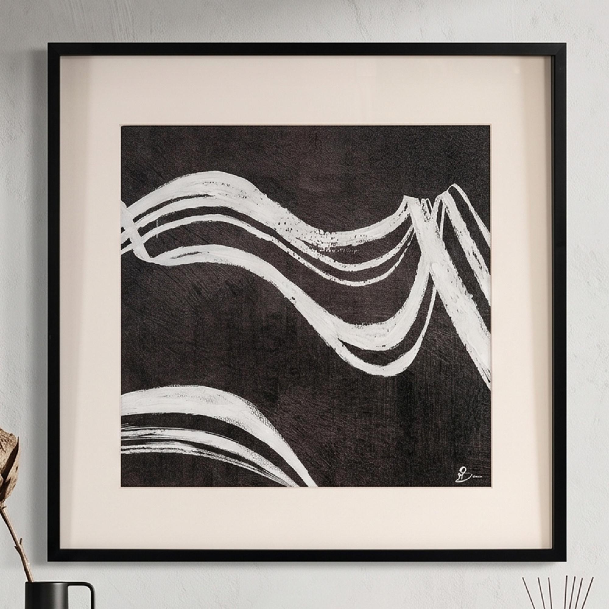 Jozy Wall Art - Square - Black and White