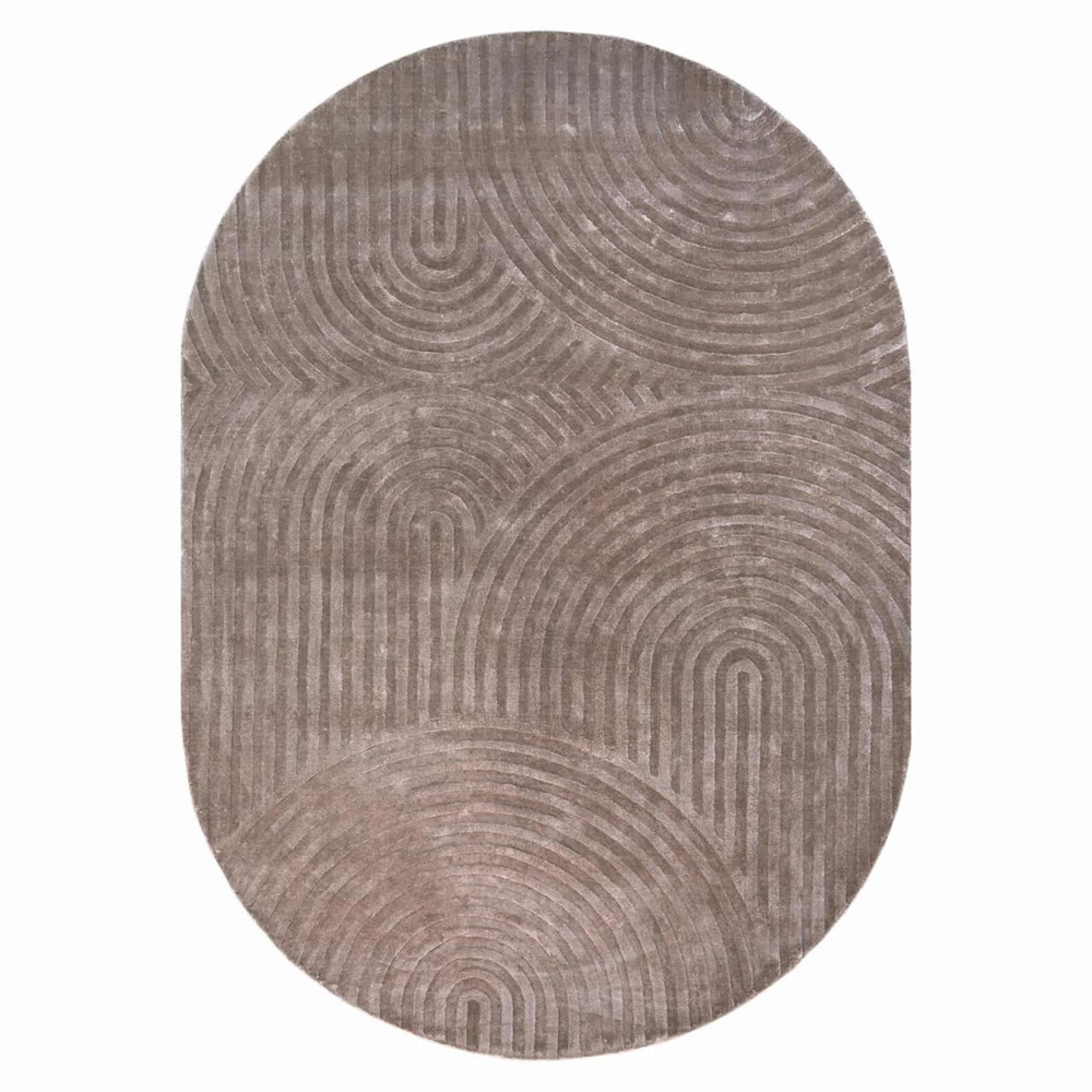Bayon Carpet - Oval - Beige - Fabric - 200cm x 300cm