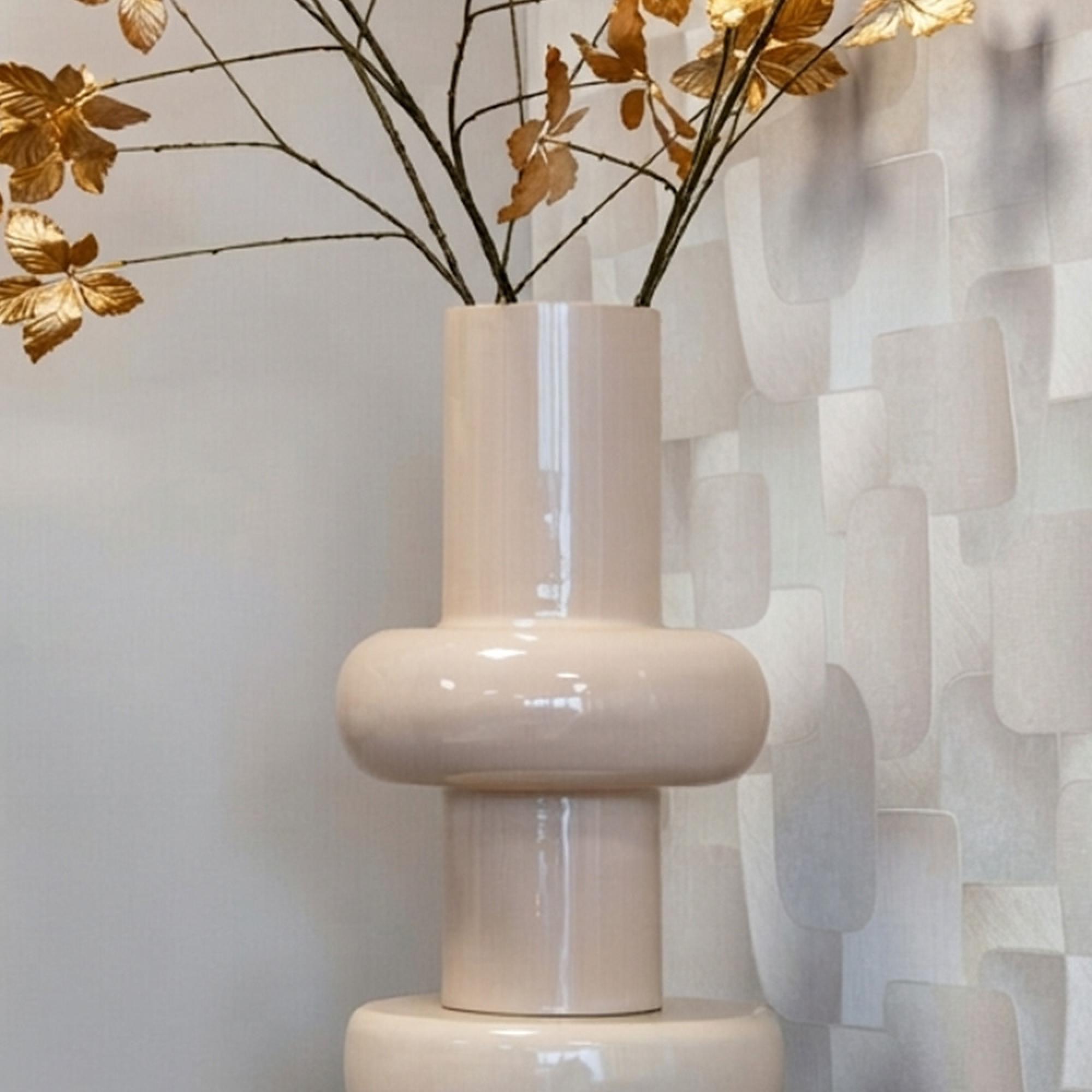 Benice Vase - Tapioca - Large - Metal
