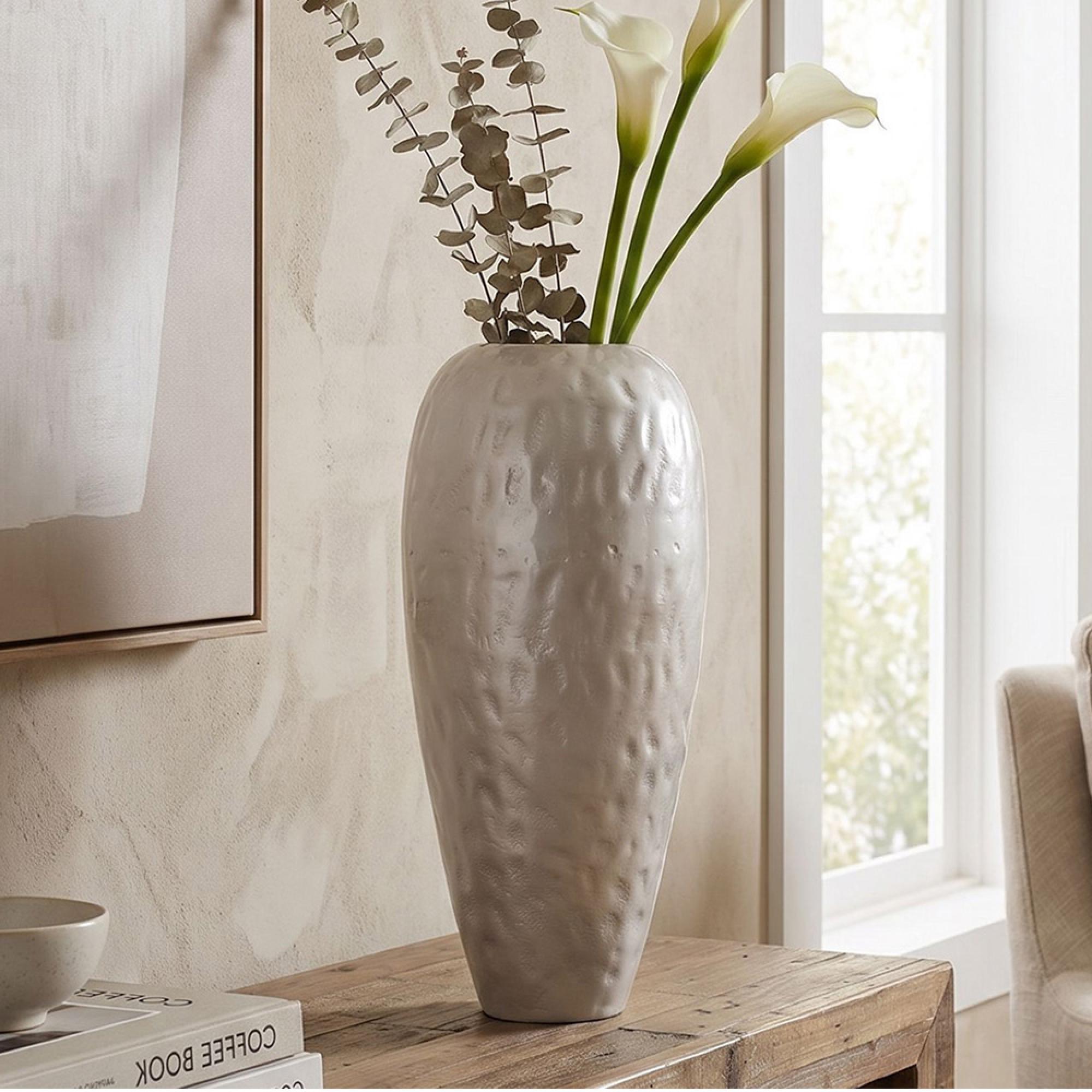 Jildou Vase - White - Aluminium