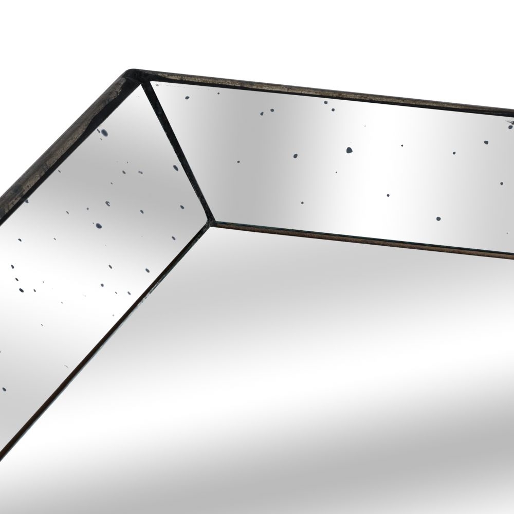 Astor Tray - Large - Square - Distressed Mirrored