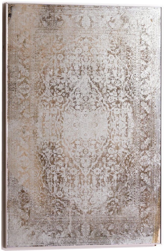 Antique Etched foxed Wall Art Mirror