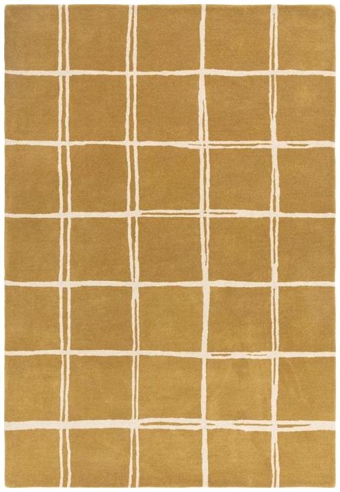 Contemporary Design Albany Rug - Gold - Grid - Sizes Available