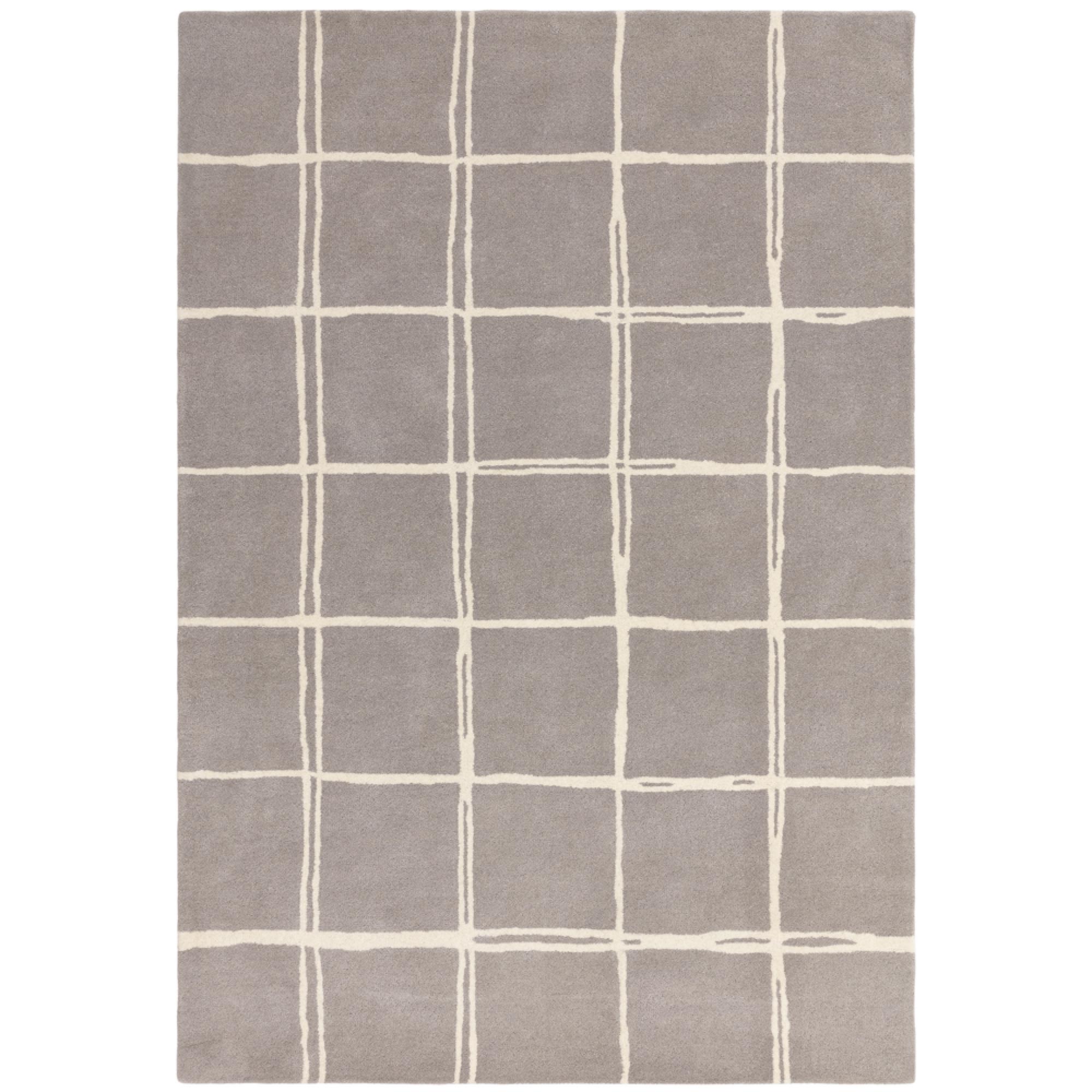 Contemporary Design Albany Rug - Silver Grid - Sizes Available