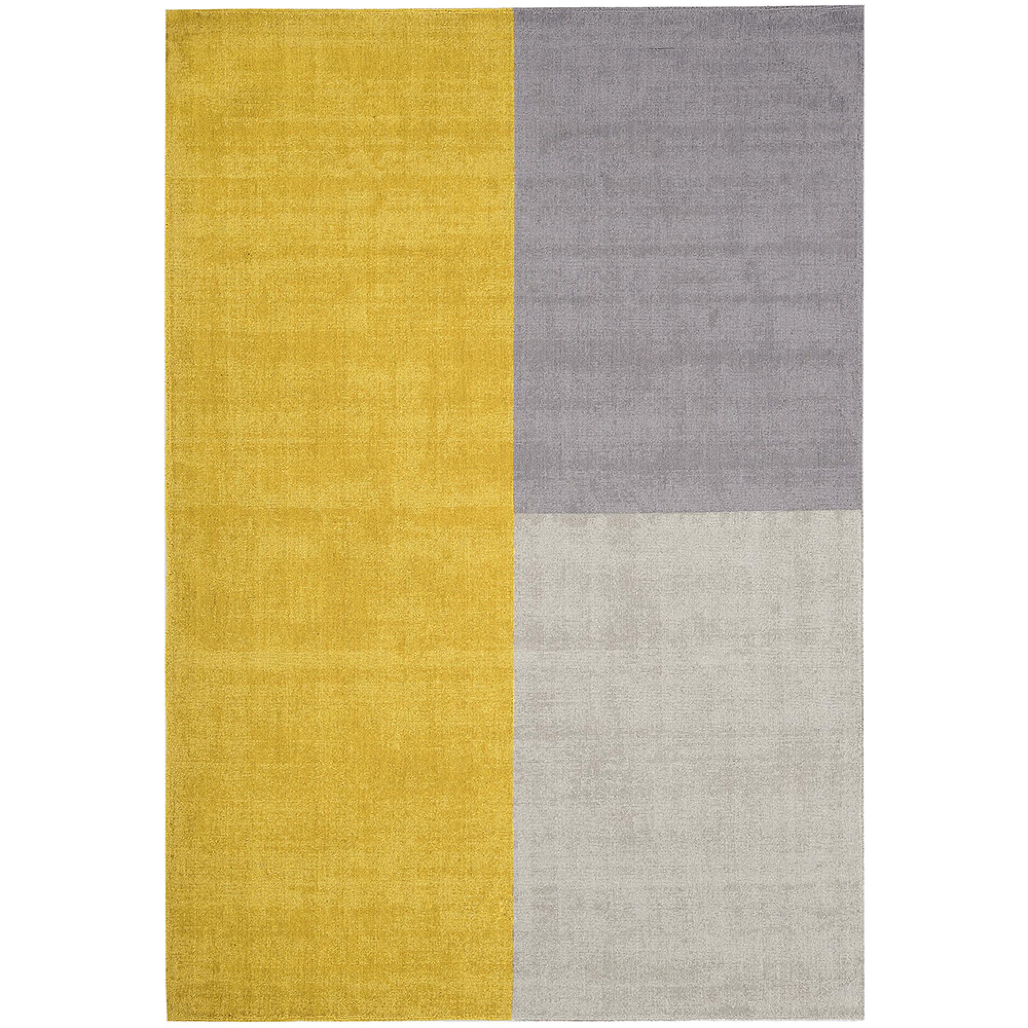 Contemporary Design Blox Rug - Mustard - Sizes Available