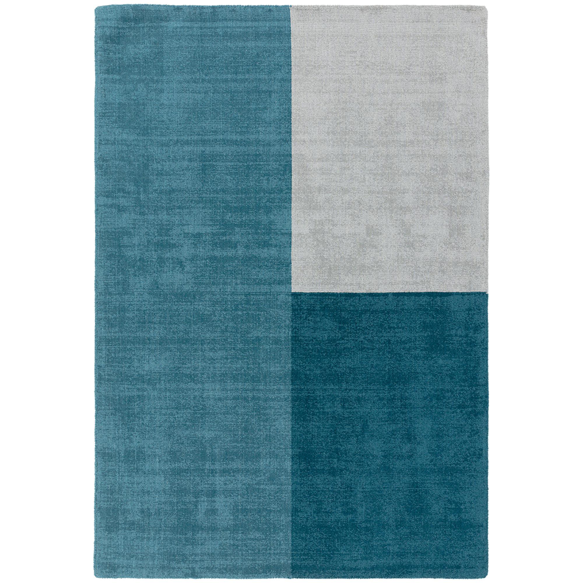 Contemporary Design Blox Rug - Teal - Sizes Available