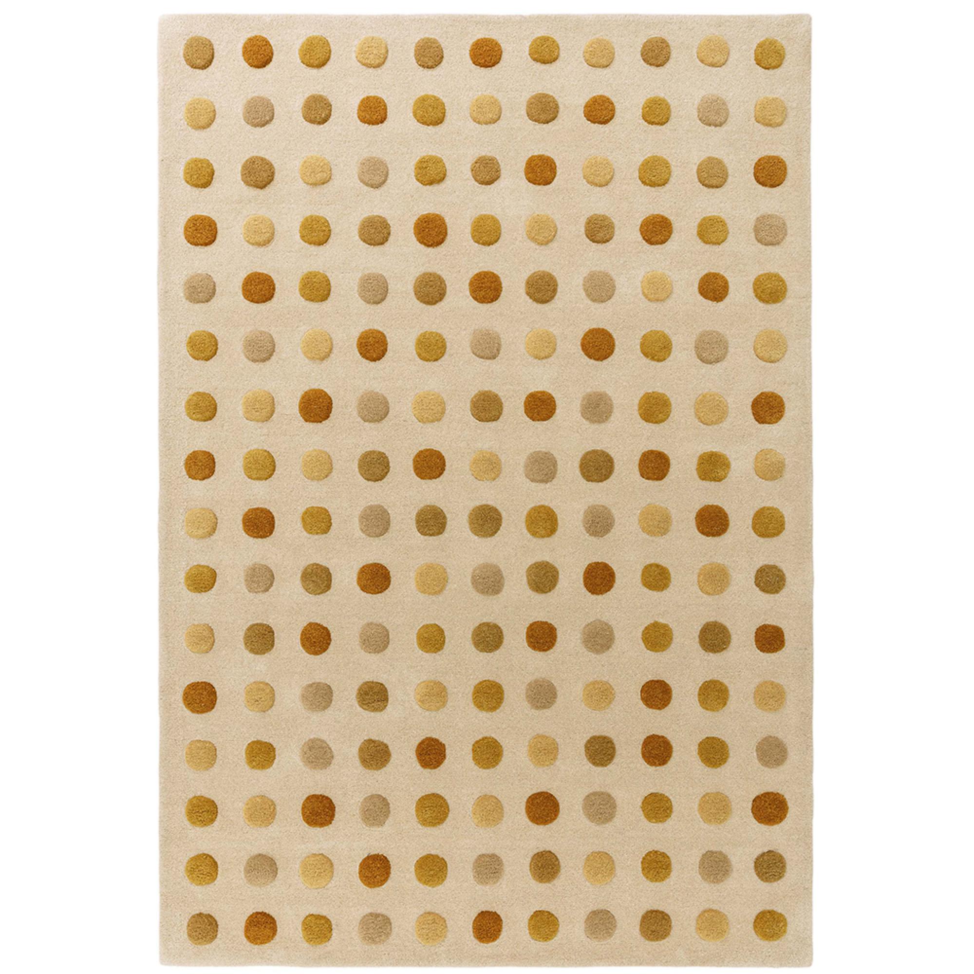 Contemporary Design Dotty Rug - Gold - Sizes Available