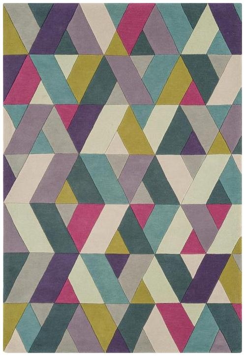 Contemporary Design Funk Rug - Chevron 02 - Blue Green - Sizes Available