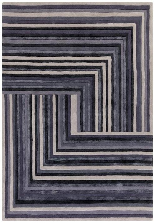 Contemporary Design Matrix Rug - Network 81 - Indigo - 160cm x 230cm