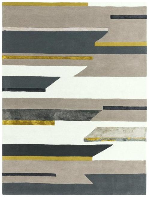 Contemporary Design Matrix Rug - Rhombus 62 - Mustard - Sizes Available