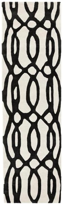 Contemporary Design Matrix Runner - Wire 35 - White - 70cm x 240cm
