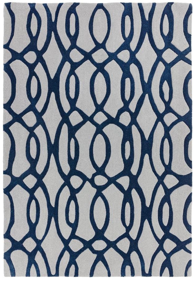 Contemporary Design Matrix Rug - Wire 36 - Blue - Sizes Available