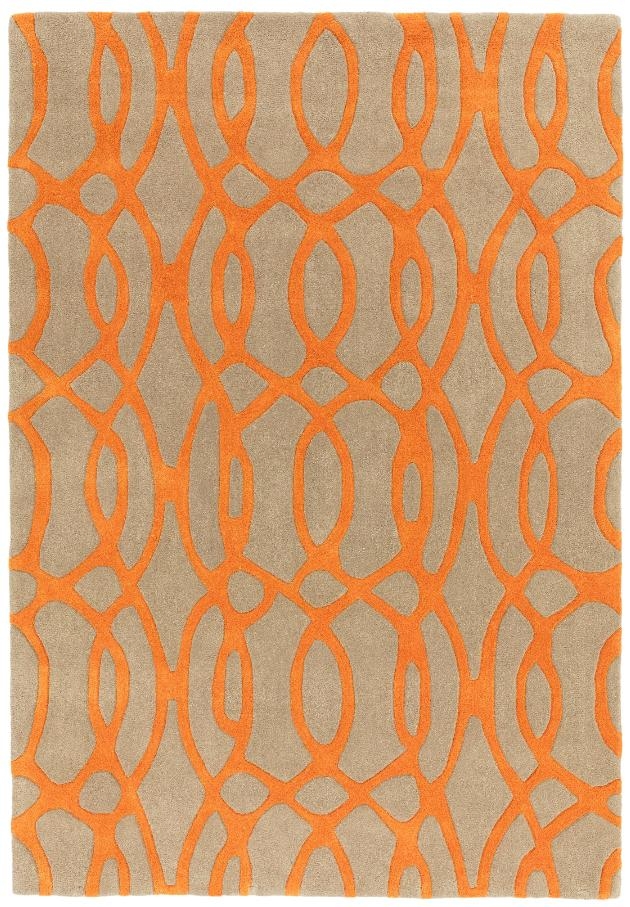 Contemporary Design Matrix Rug - Wire 37 - Orange - Sizes Available