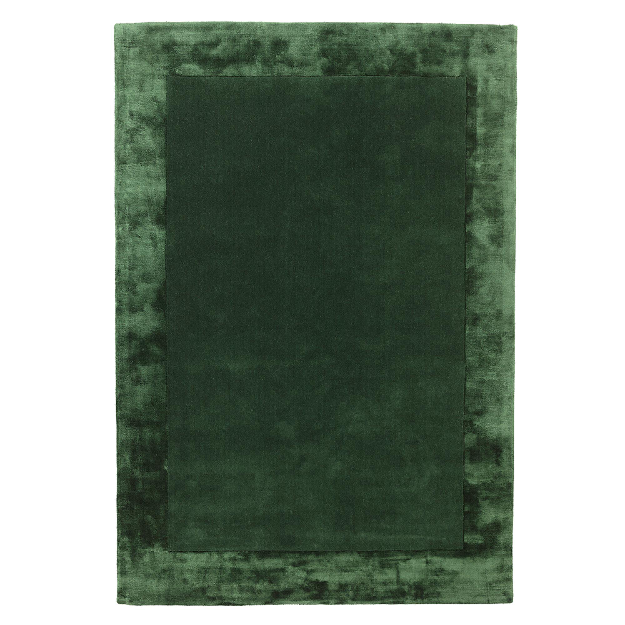 Contemporary Plain Ascot Rug - Green - Sizes Available