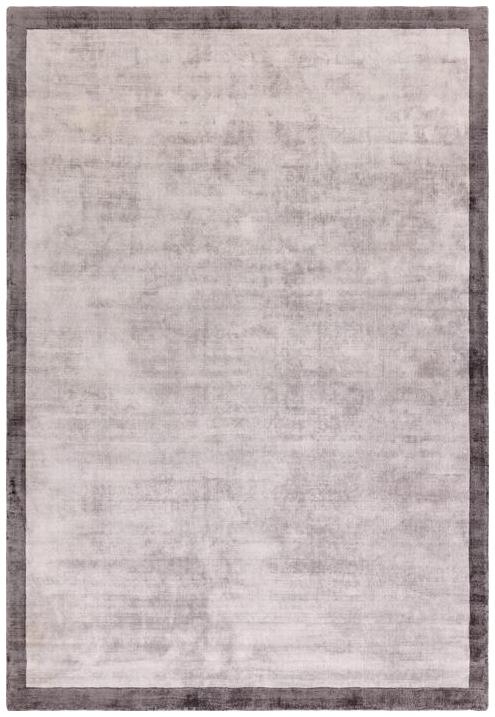 Contemporary Plain Blade Rug - Border 08 - Silver Grey - Sizes Available
