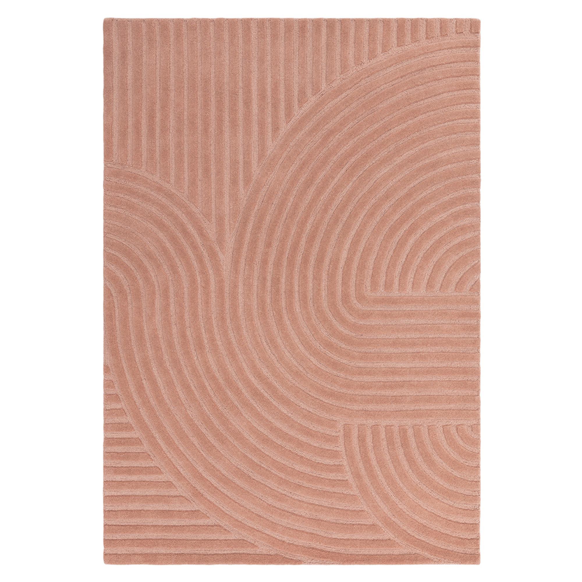 Contemporary Plain Hague Rug - Blush - Sizes Available