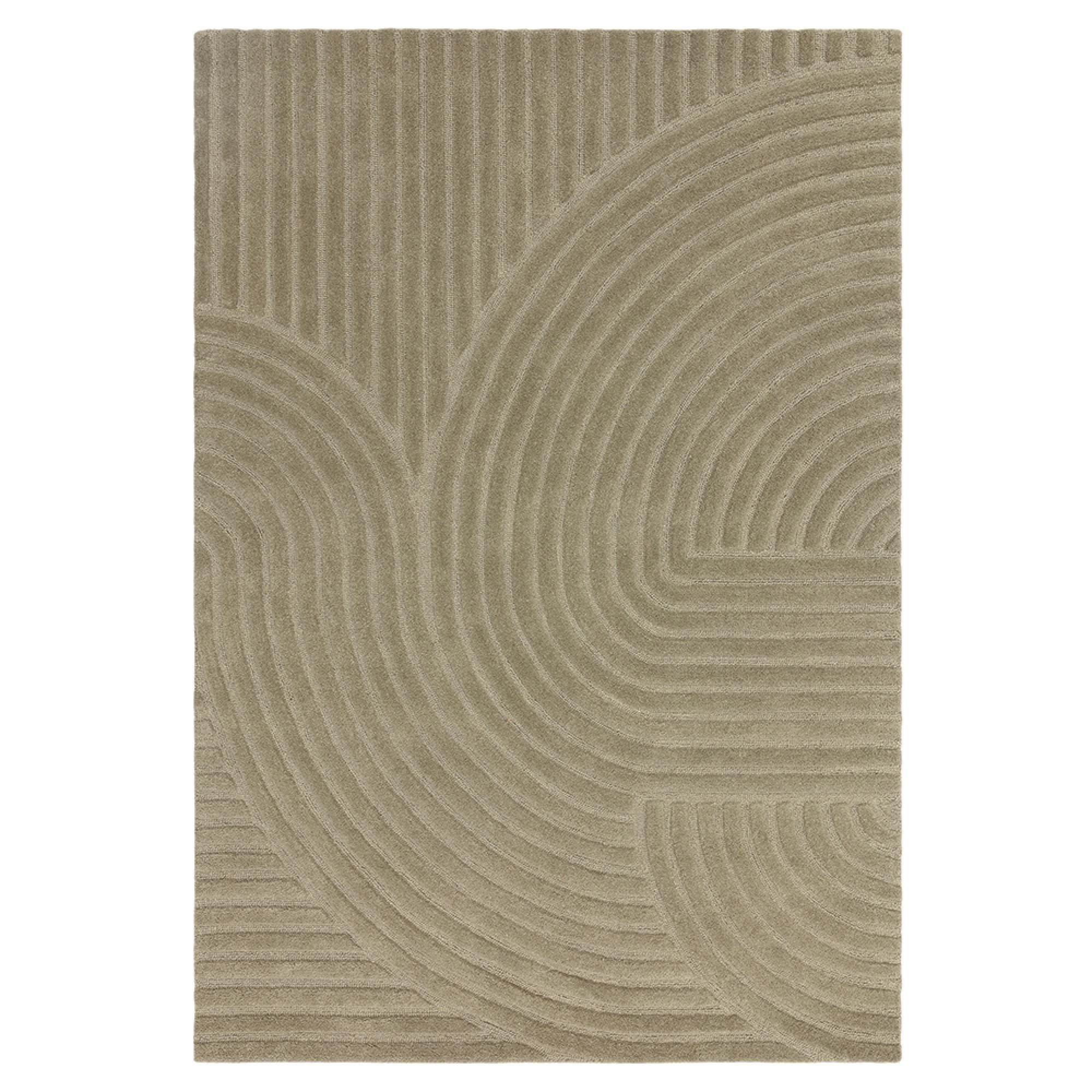 Contemporary Plain Hague Rug - Sage - Sizes Available