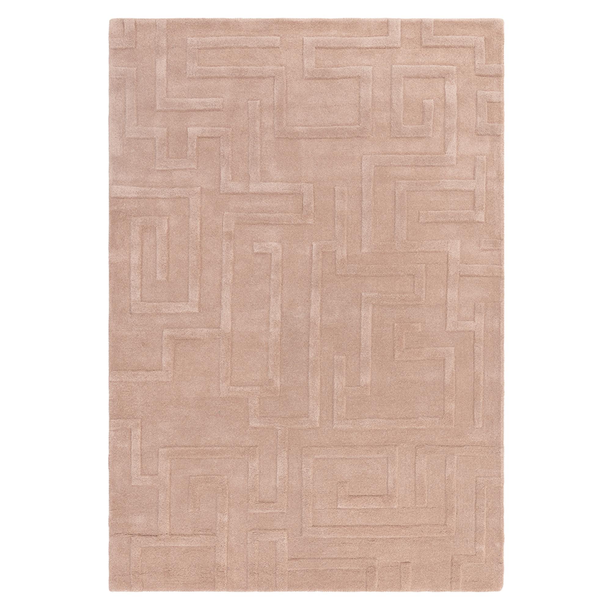 Contemporary Plain Maze Rug - Blush - Sizes Available