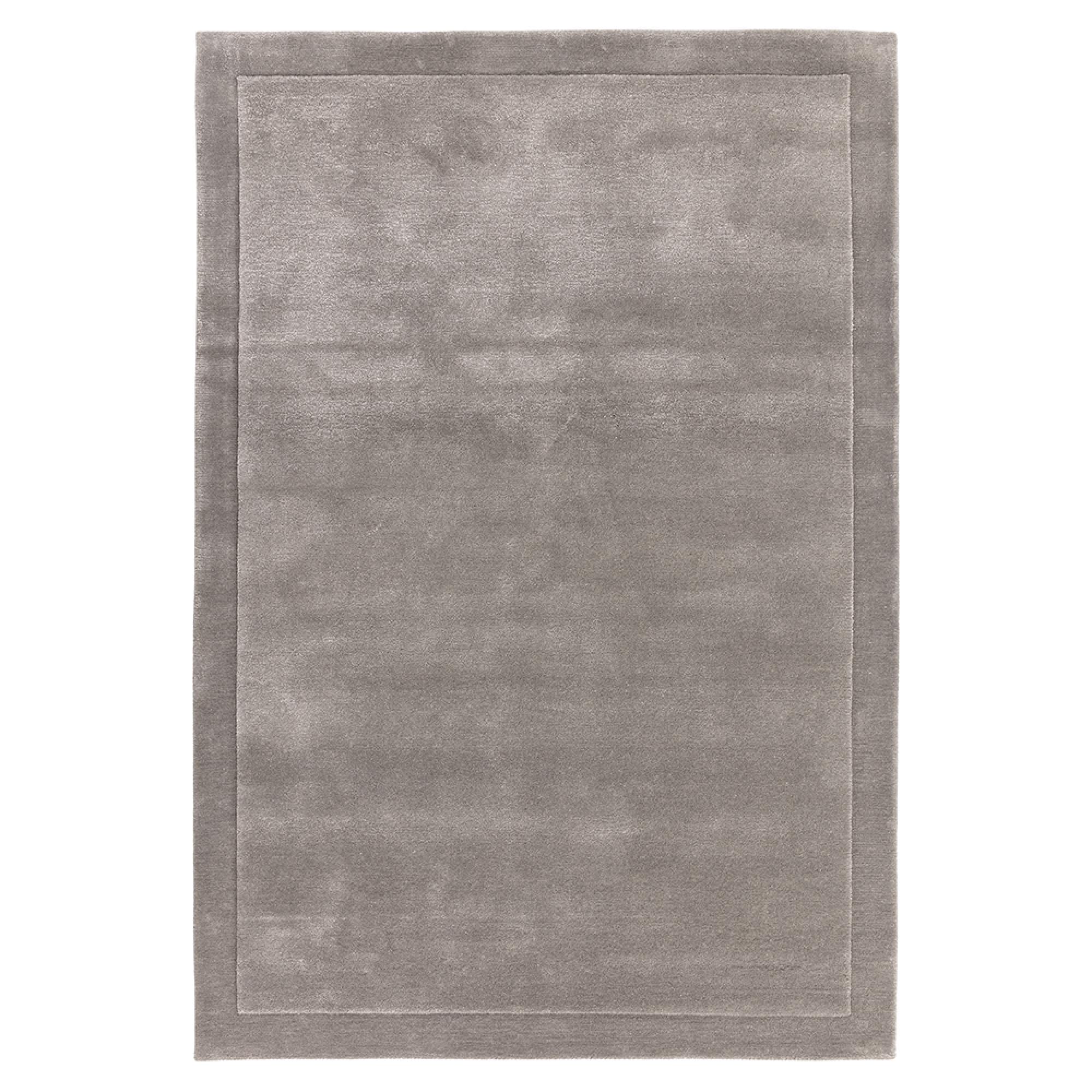 Contemporary Plain Rise Rug - Silver - Sizes Available