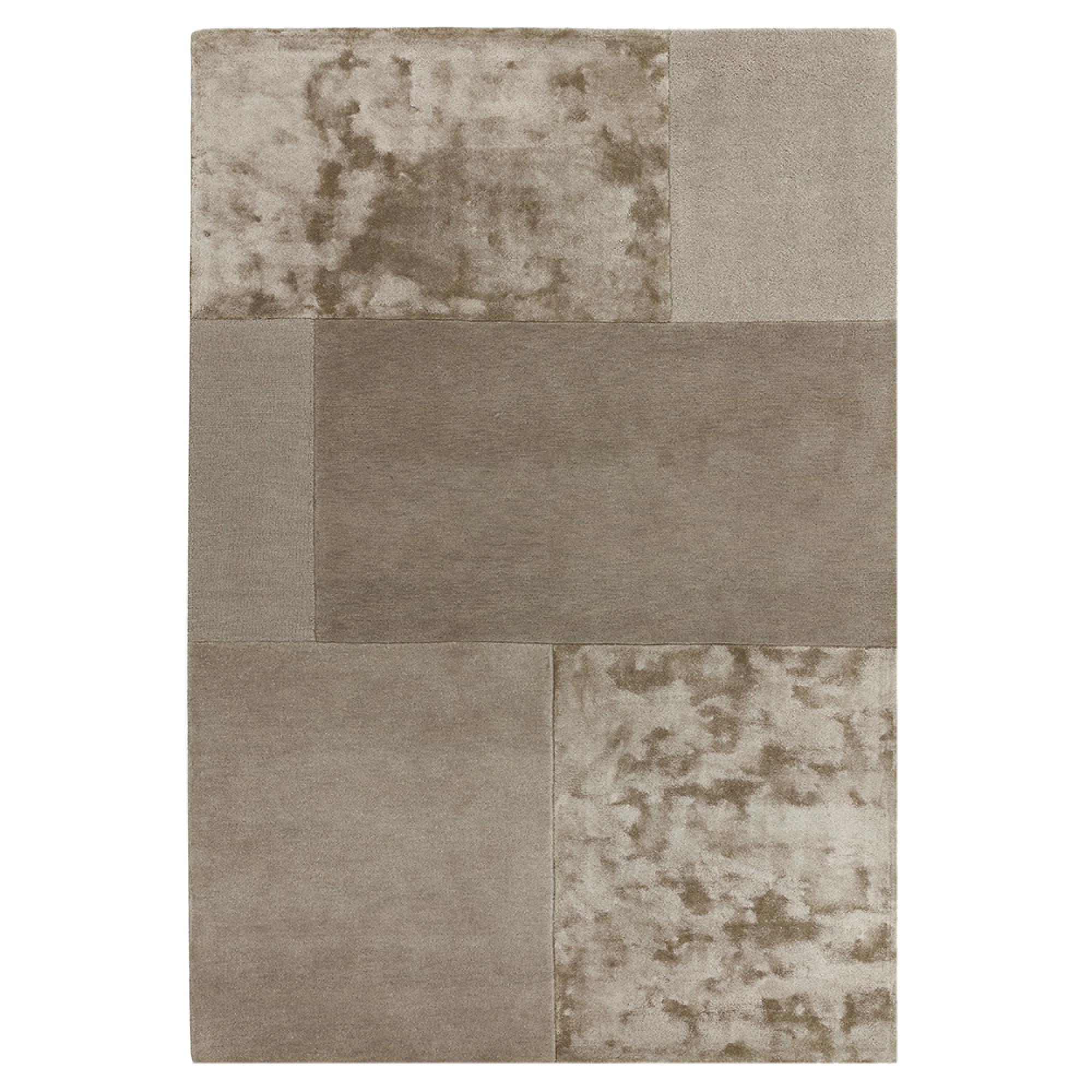 Contemporary Plain Tate Tonal Textures Rug - Smoke - 120cm x 170cm