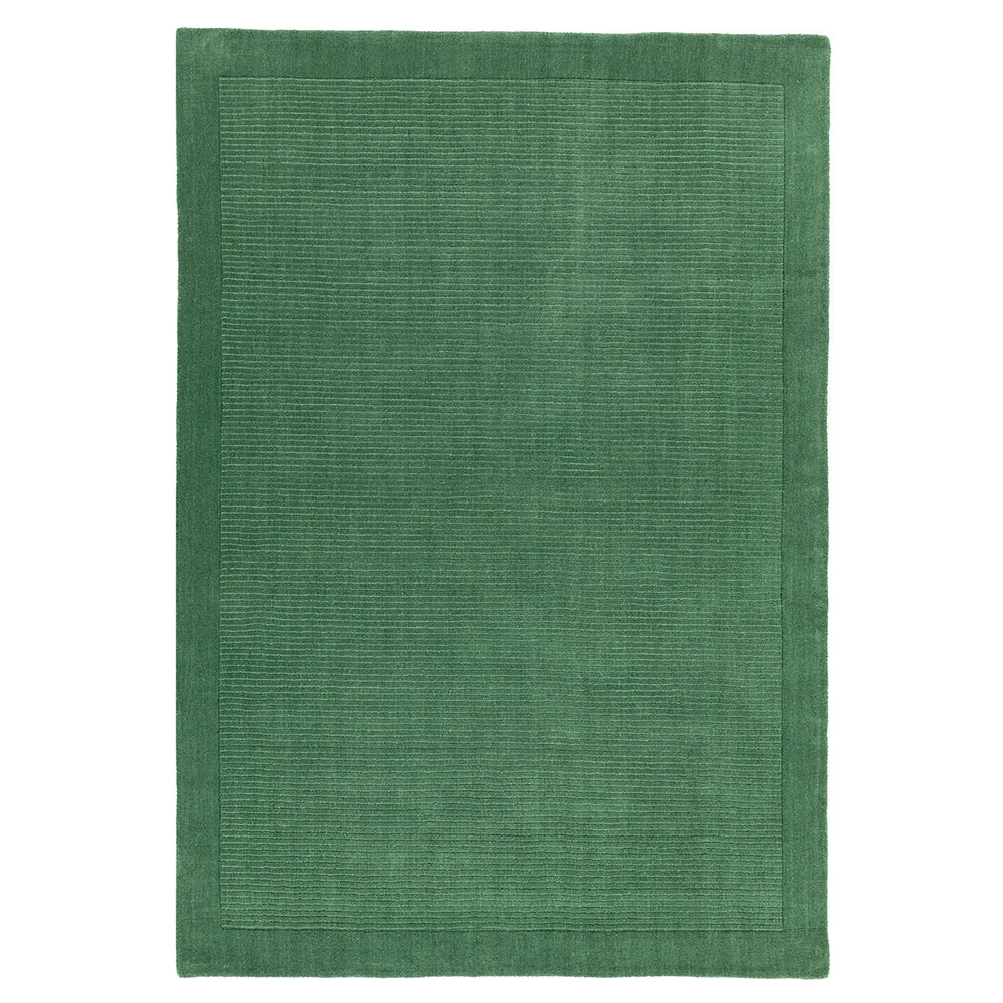 Contemporary Plain York Rug - Forest Green - Sizes Available