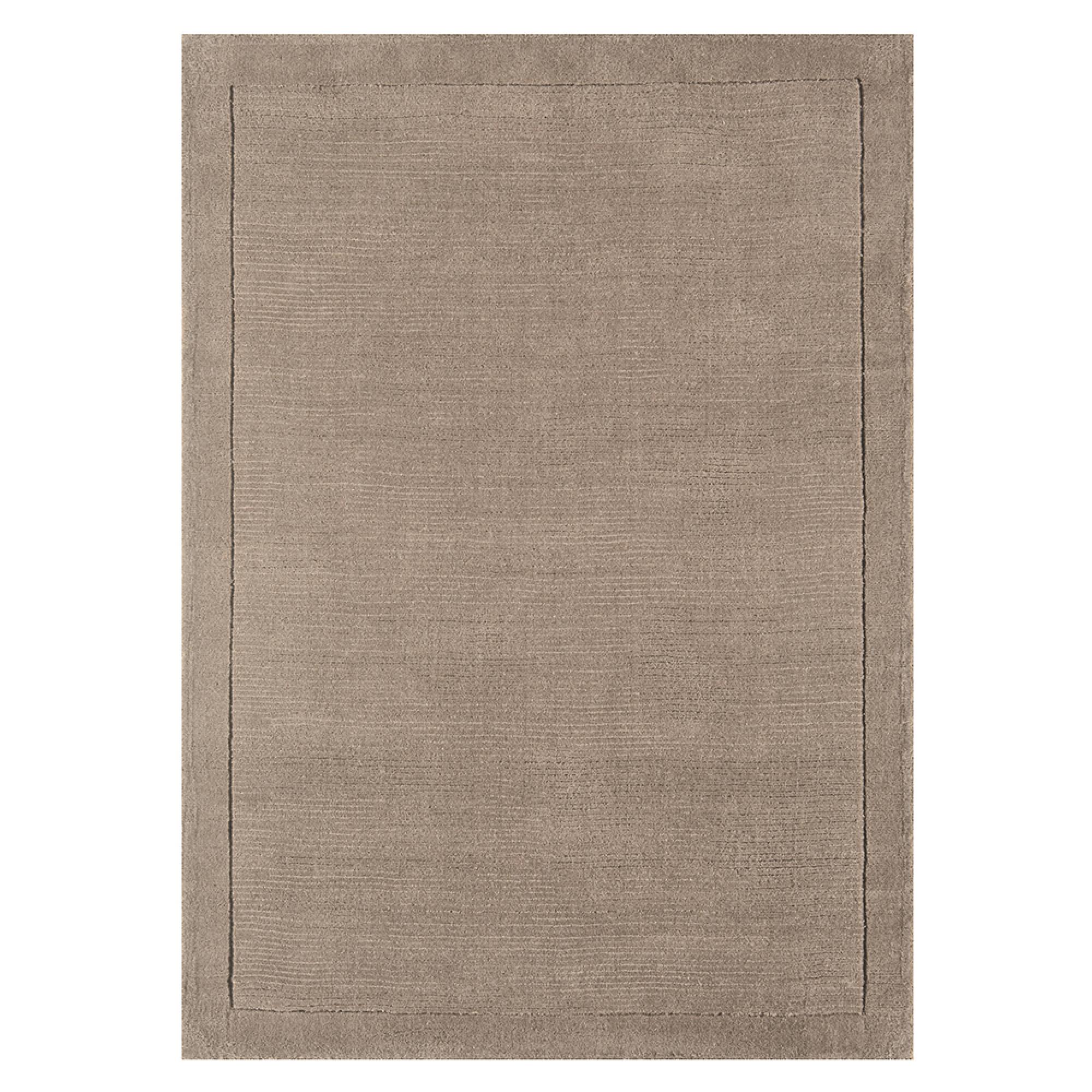 Contemporary Plain York Rug - Taupe - Sizes Available