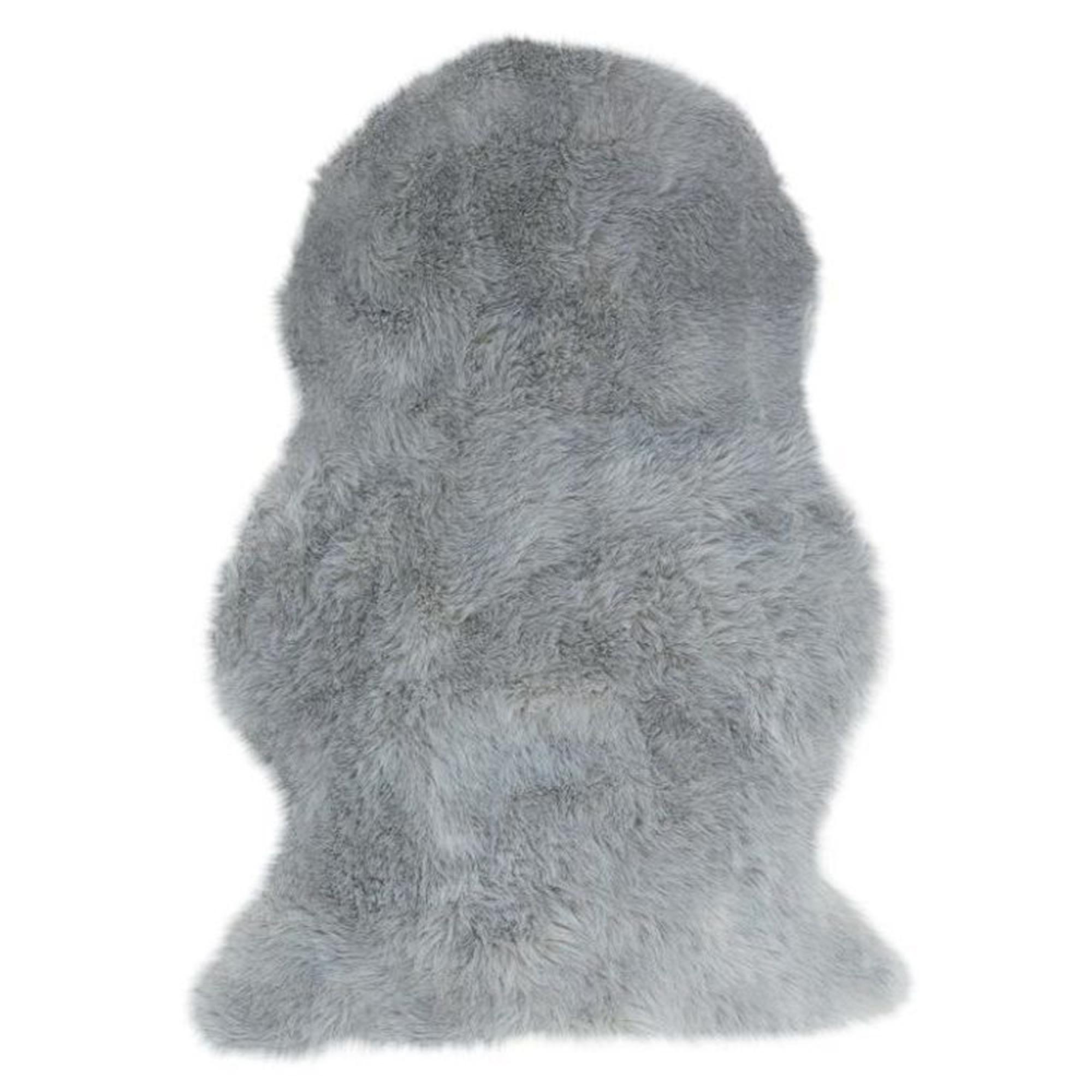 Cosy Textures Auckland Luxury Rug - Silver Faux Sheepskin - Sizes Available