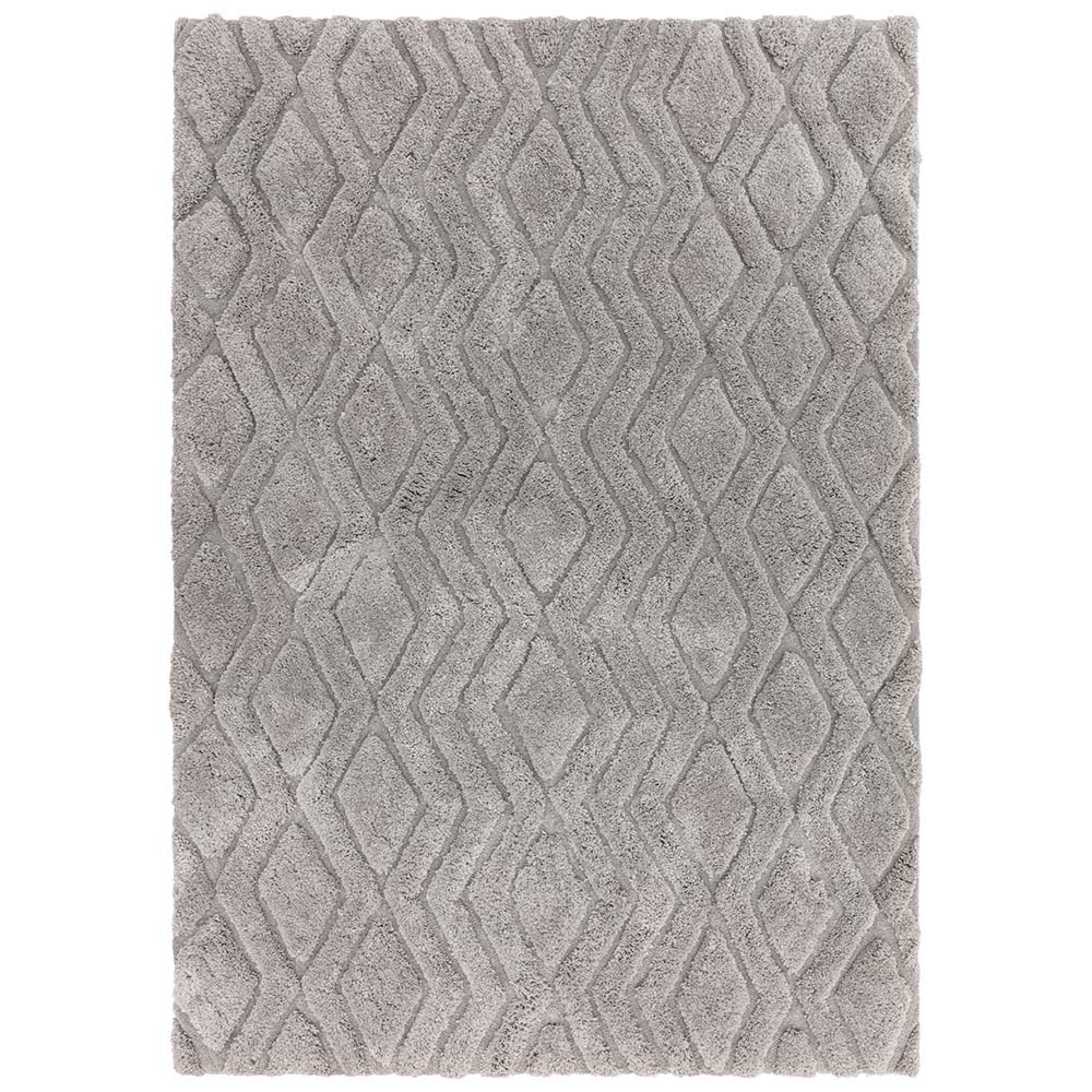 Cosy Textures Harrison Rug - Silver - Sizes Available