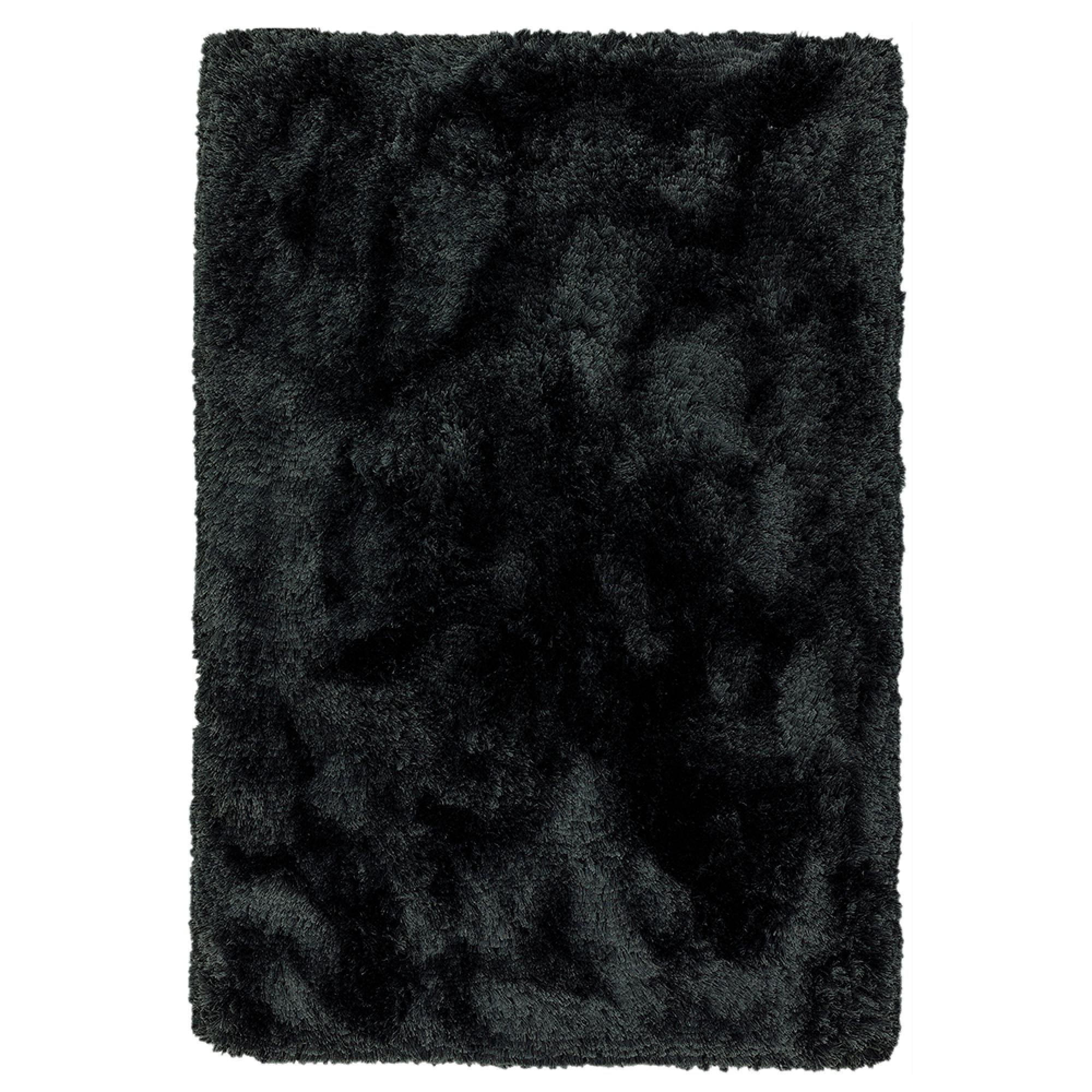 Cosy Textures Plush Rug - Black - Sizes Available
