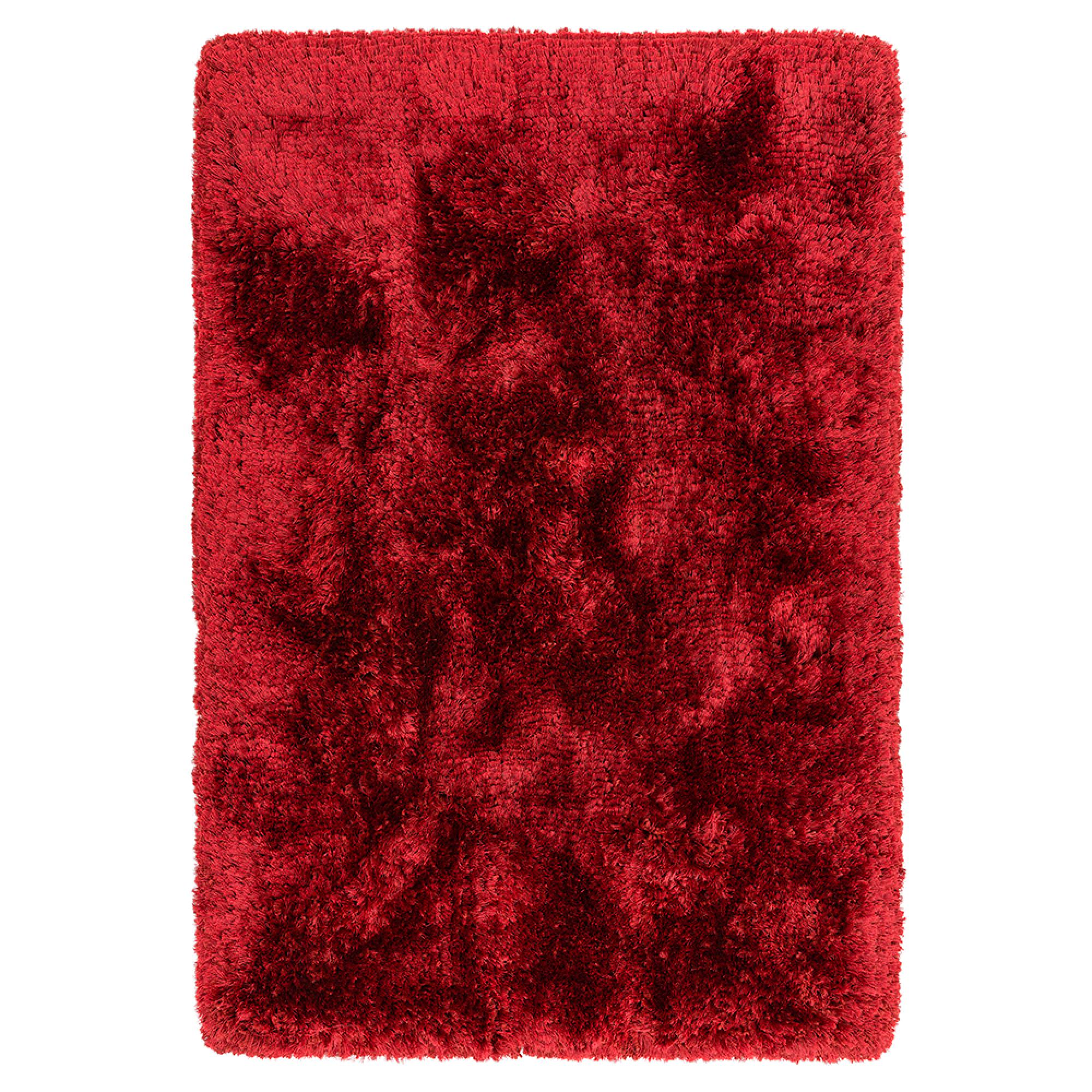 Cosy Textures Plush Rug - Red - Sizes Available