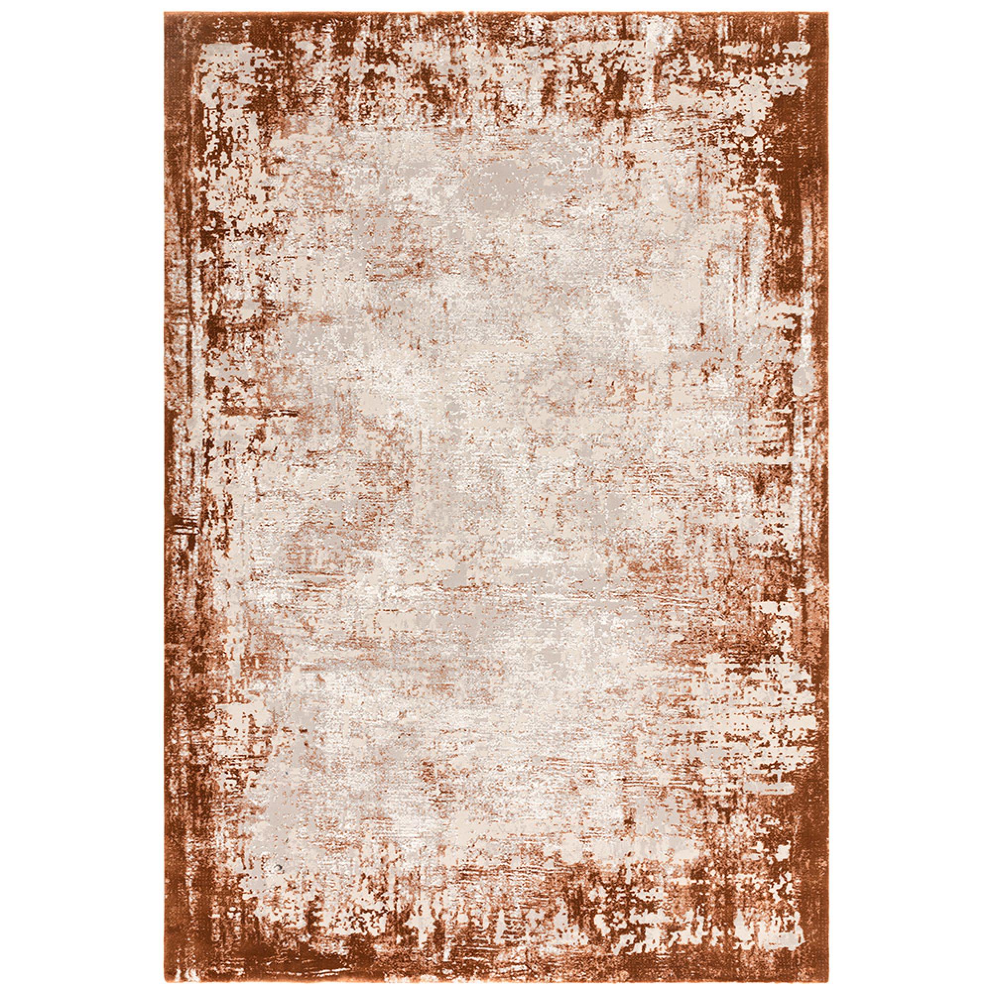 Easy Kuza Rug - Border - Terracotta - Sizes Available