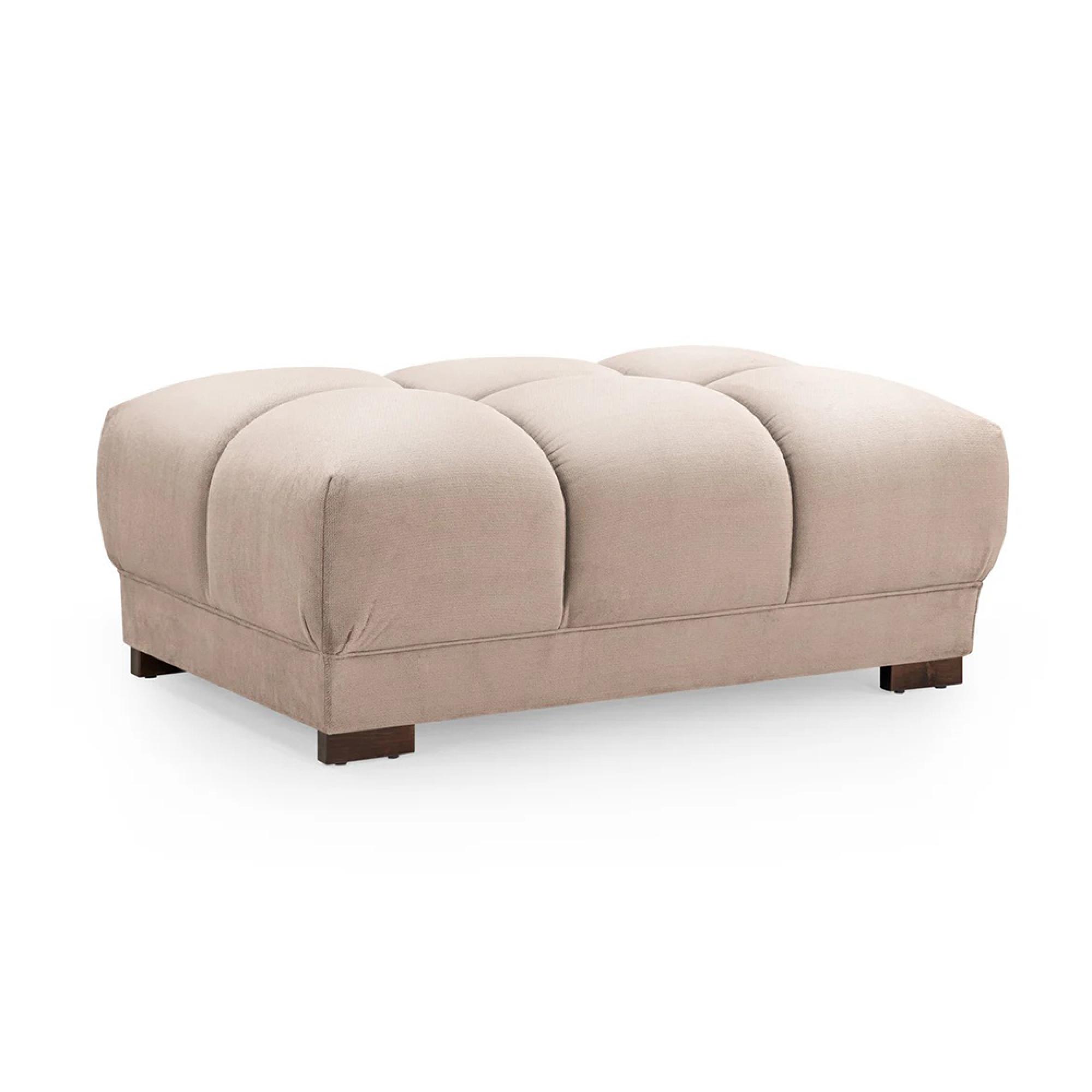 Azzuro Footstool - Mocha Velvet Fabric