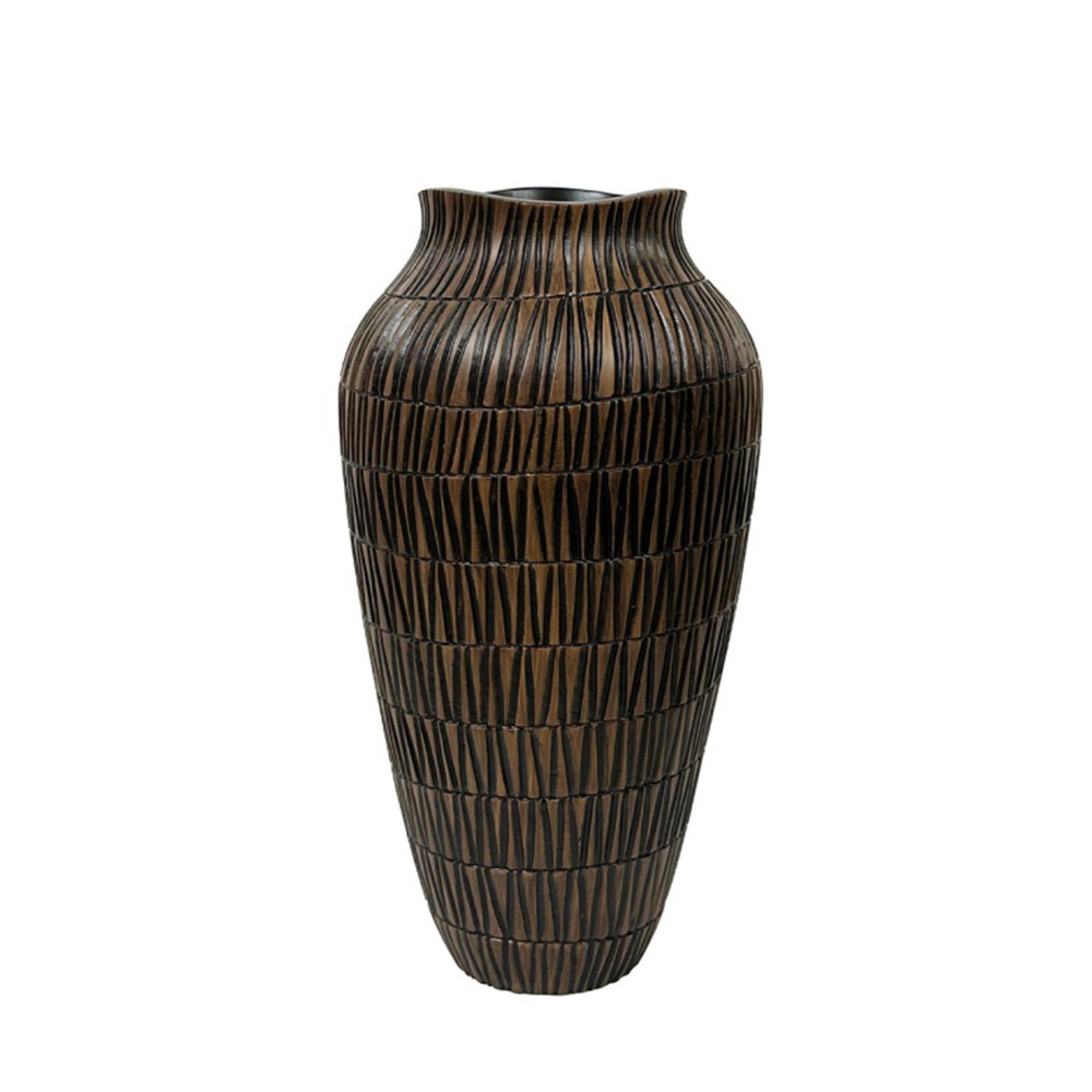 Vase - Black and Brown - Polyresin